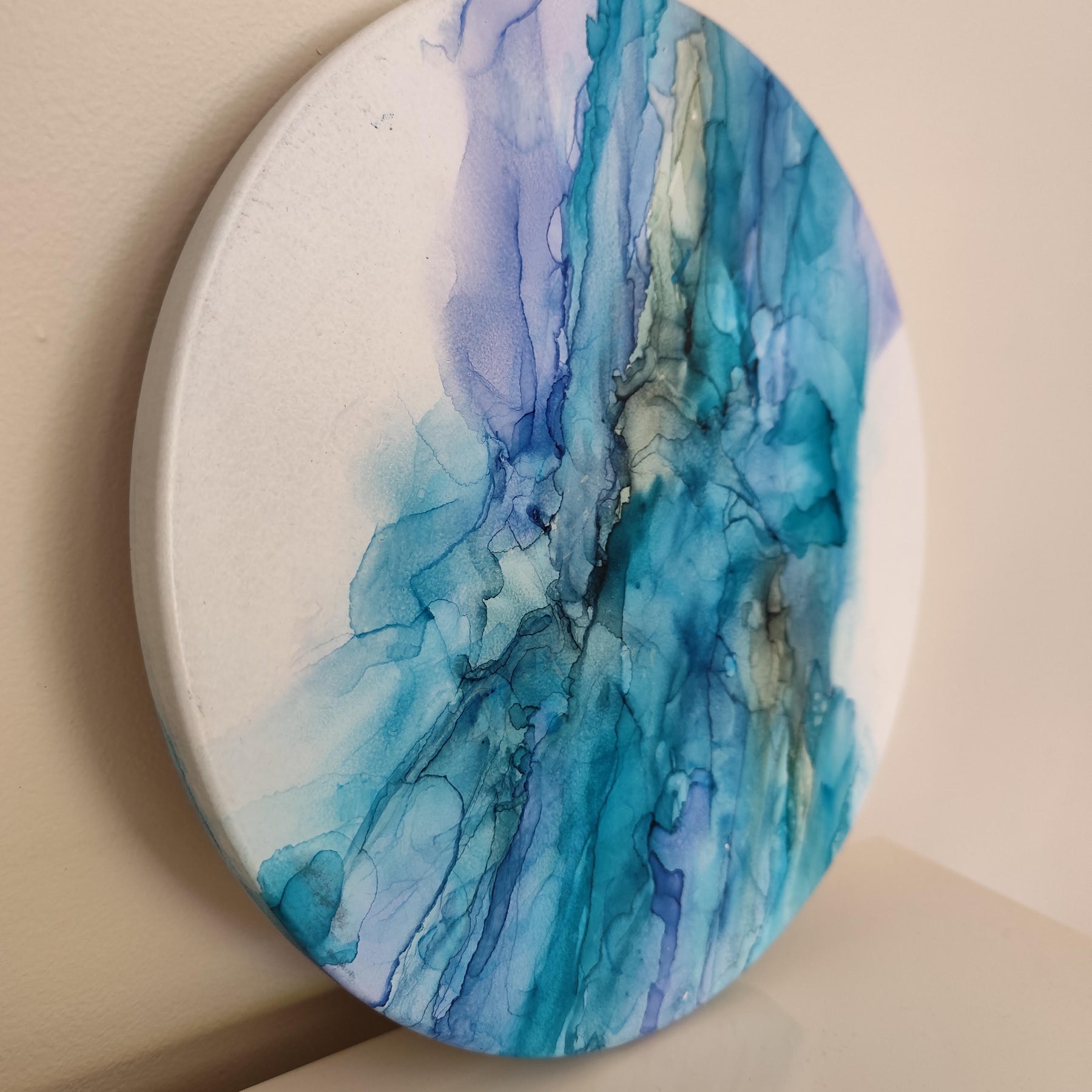 Blue & White Abstract Painting – Wall Art