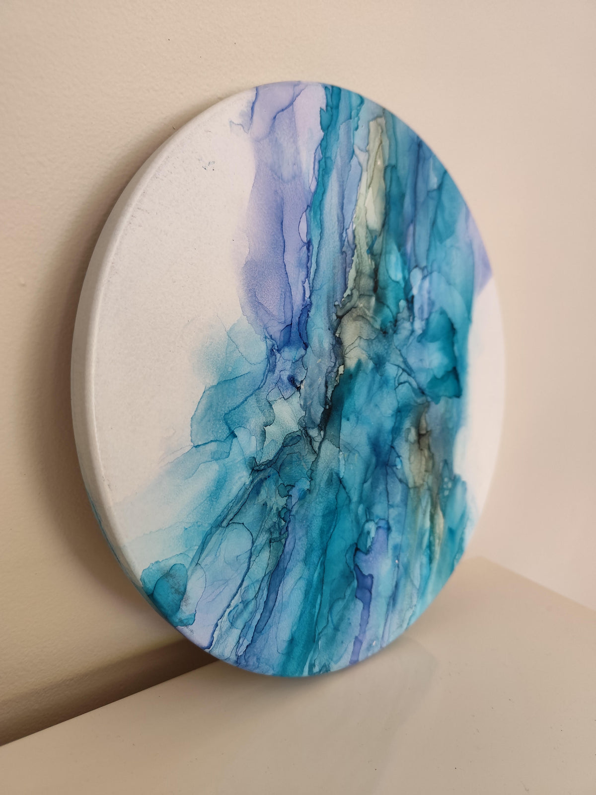 Blue & White Abstract Painting – Wall Art