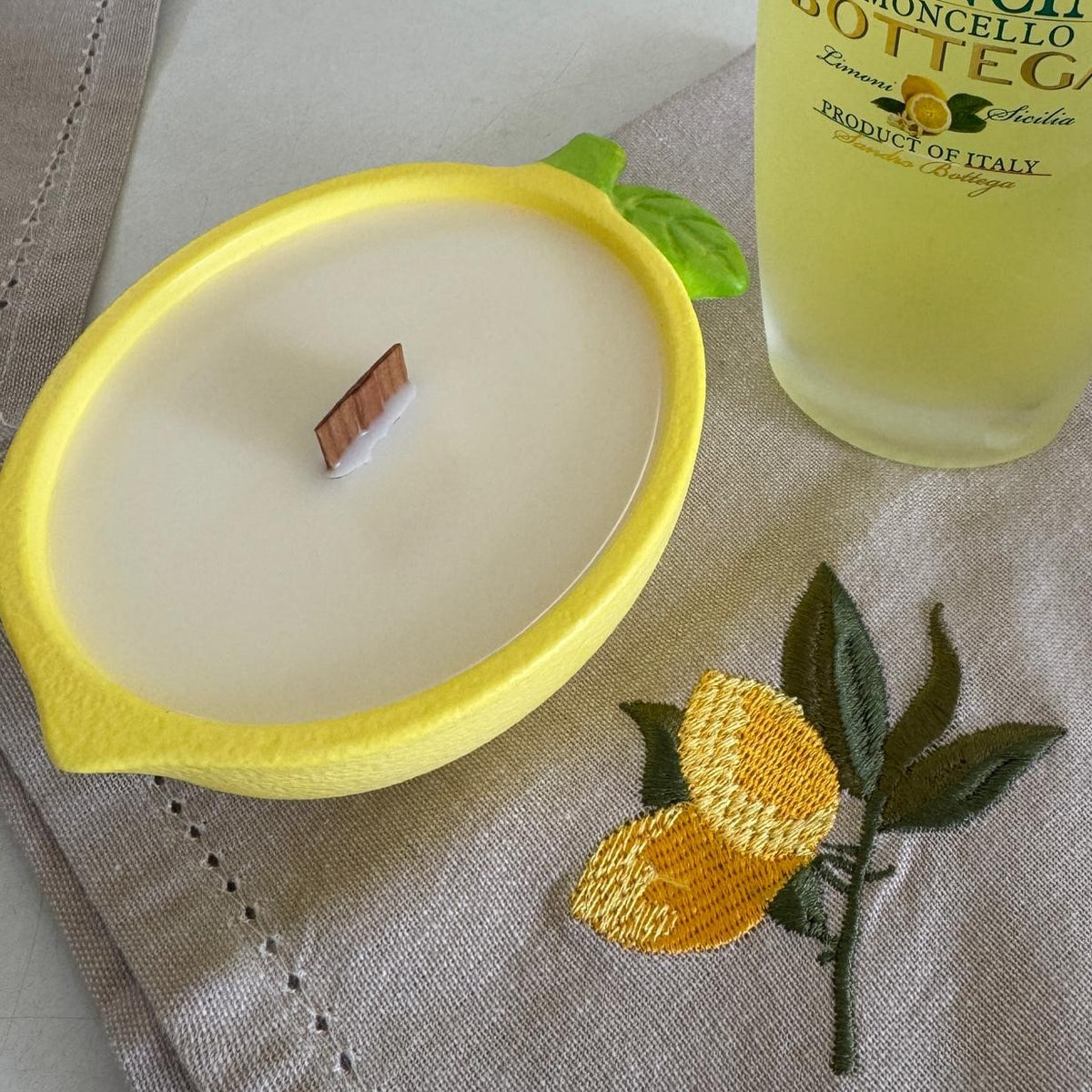 Lemon bowl candle with lemon myrtle fragrance