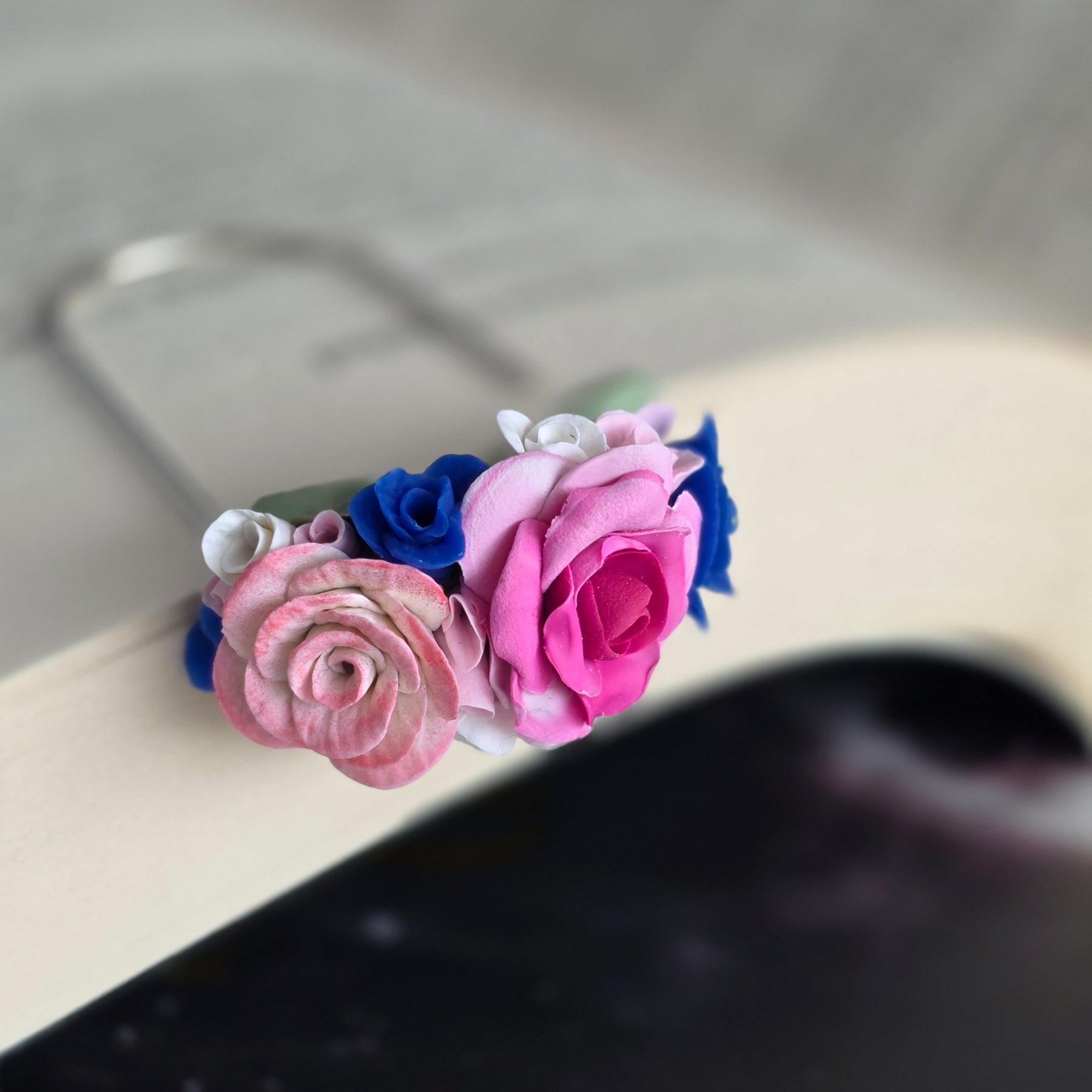 Secret Garden Bookmark | Polymer Clay Flower Bookmark | Book Lover Gift | Teacher Gift | Australian Made