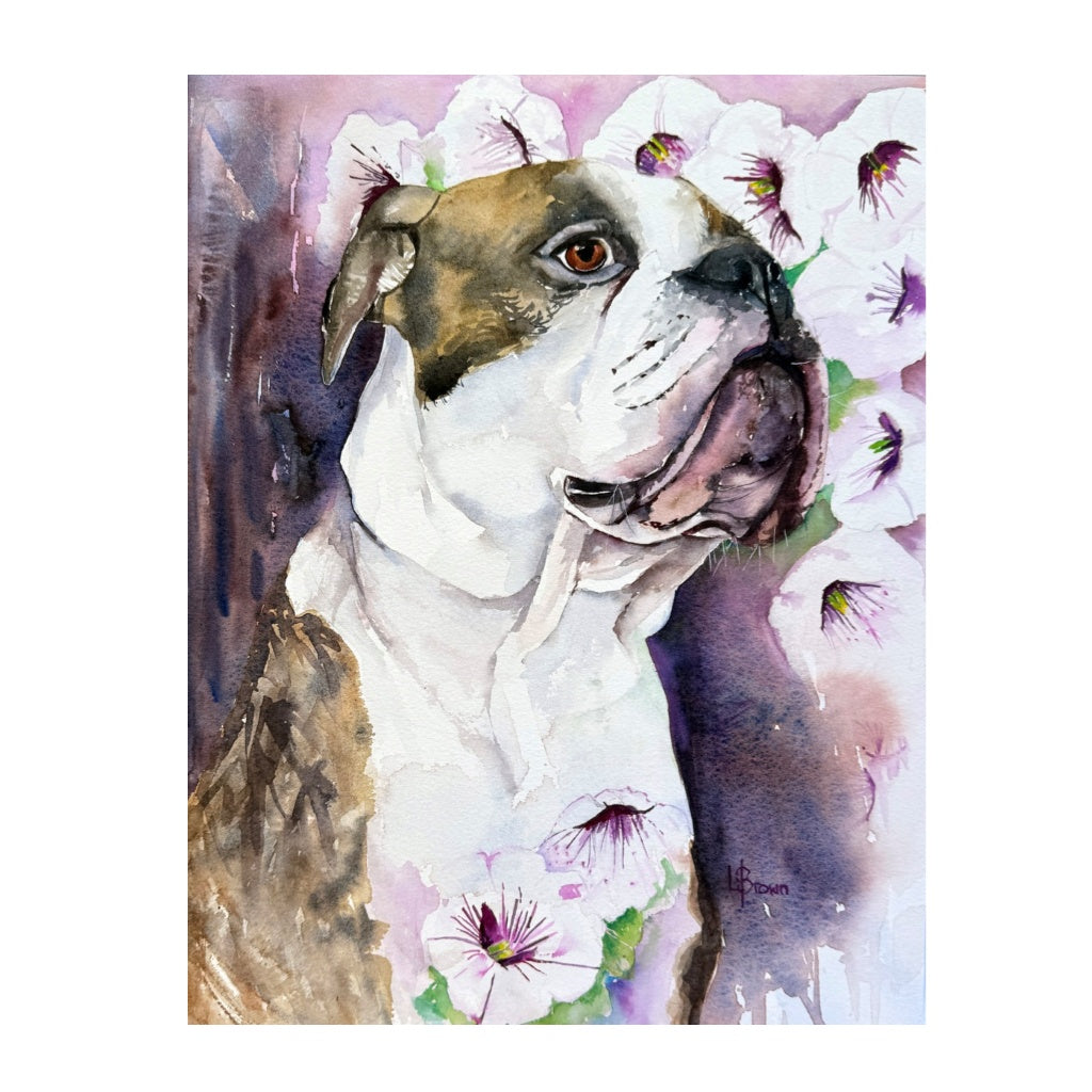 Petunia  * Original Watercolour Painting * Ready to Hang *