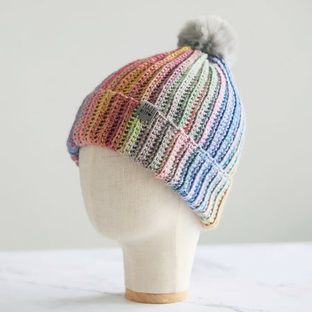 Rainbow Beanie | Adult | Wool Blend | Rainbow Sunrise