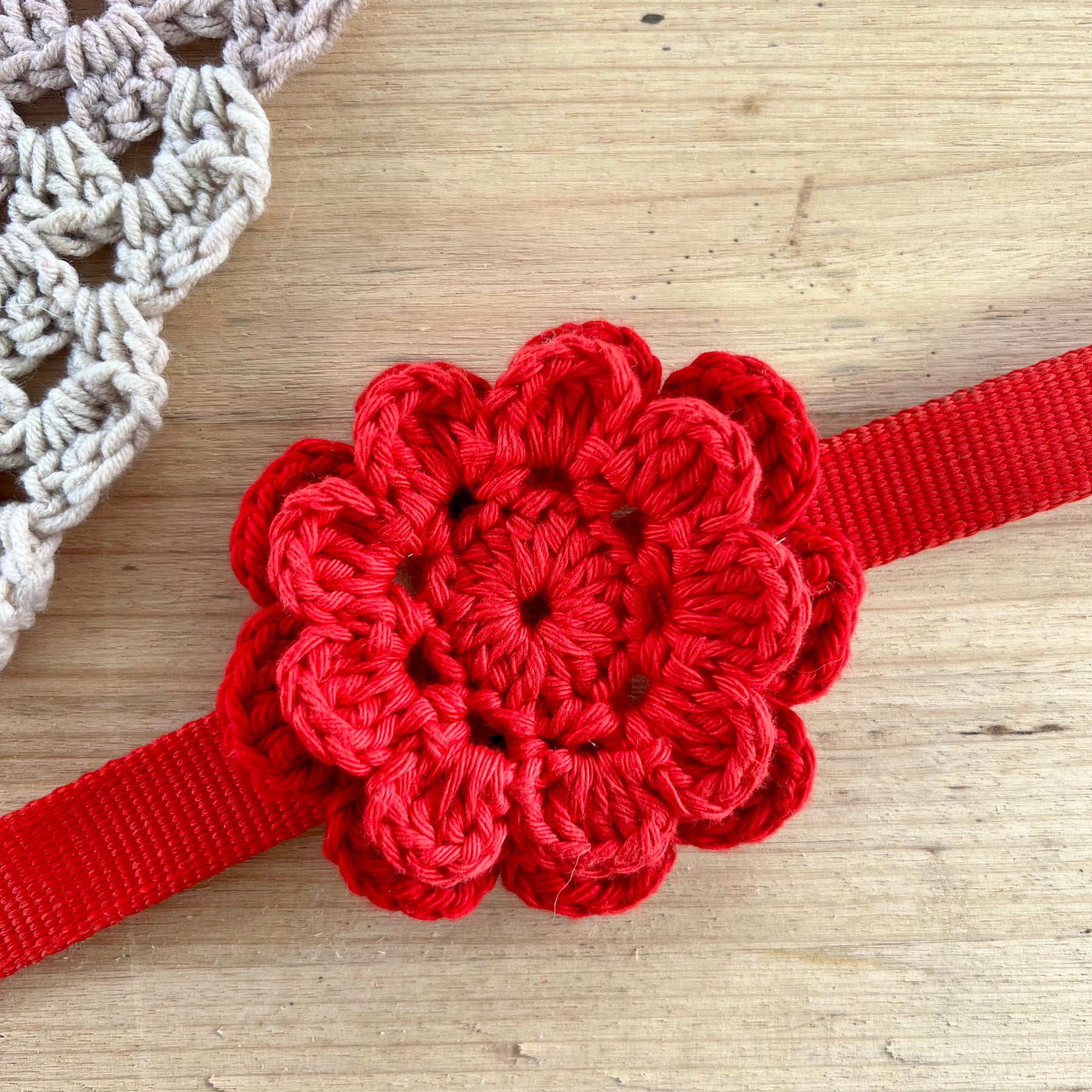 Dog Gift Box, Handmade Crochet Dog Bandana & matching bow tie or flower, New Puppy Gift