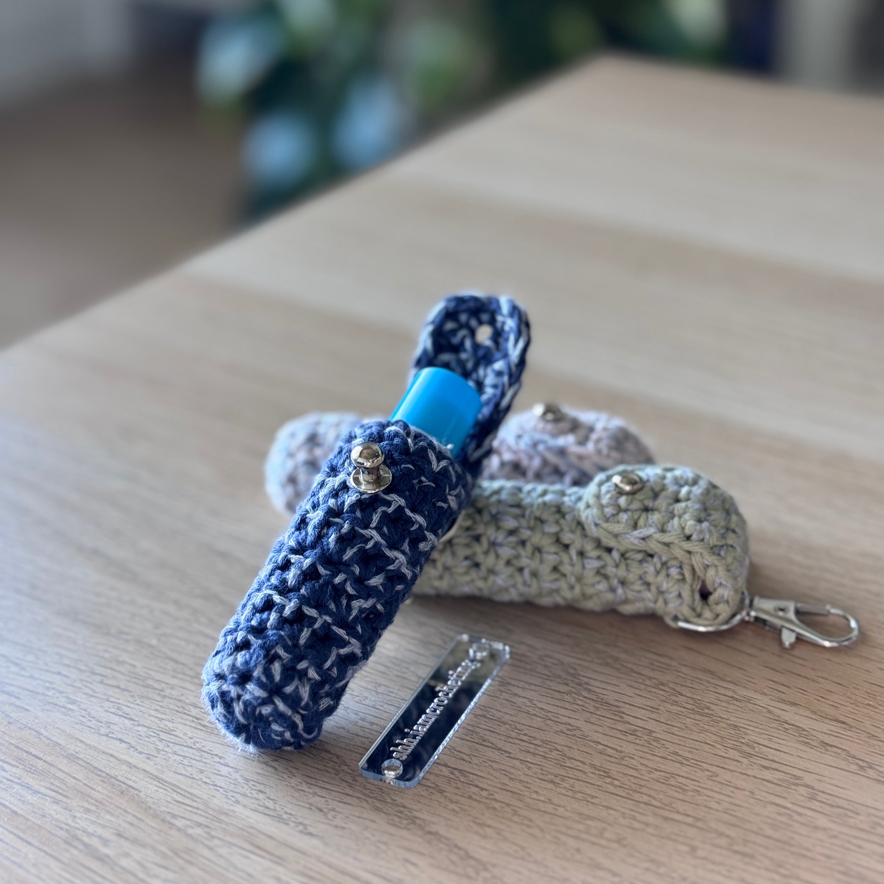Crochet Lipstick Holder Bag Charm | Handmade Lip Balm Holder