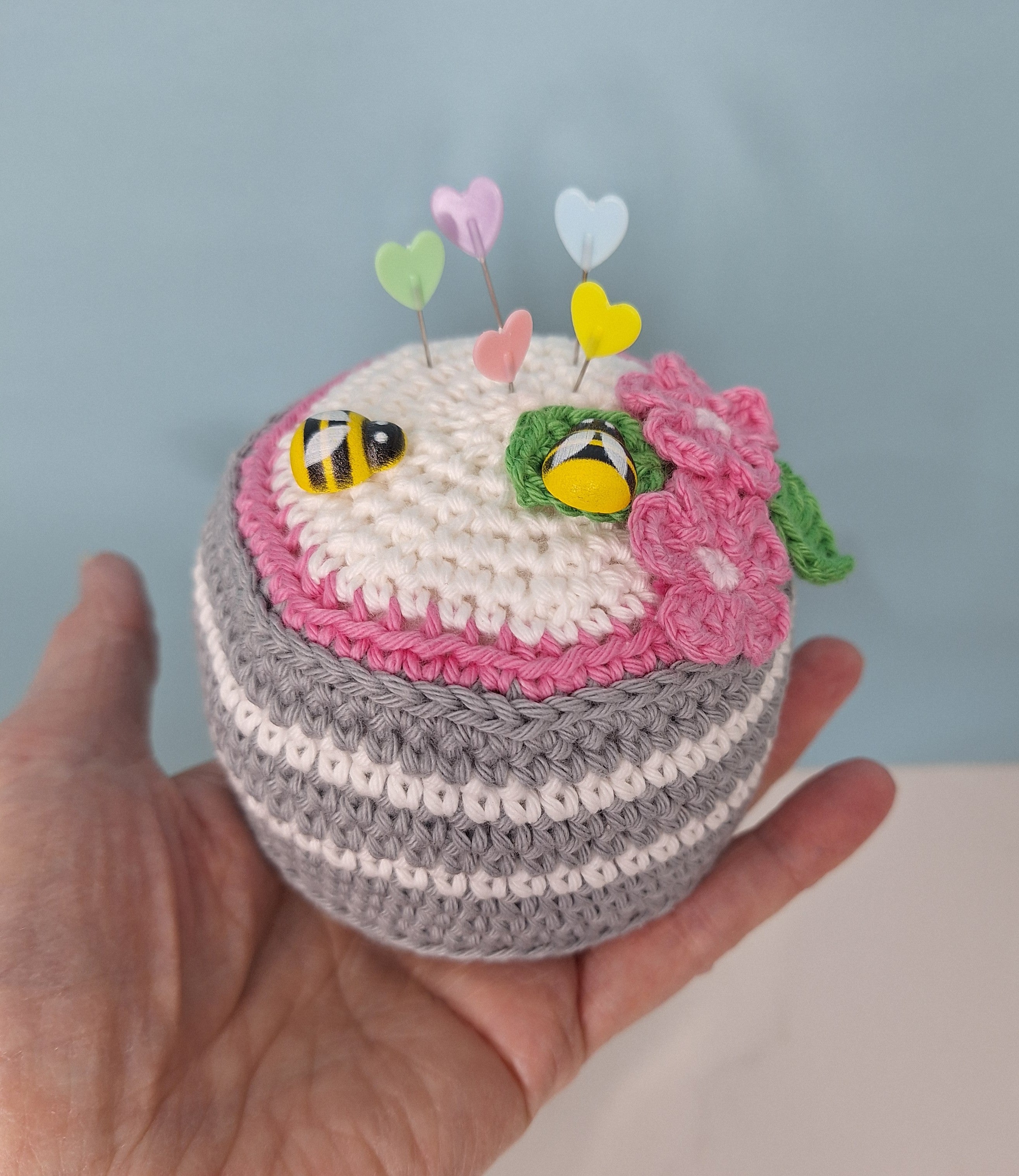 Heirloom  Handmade Crocheted Pin Cushion