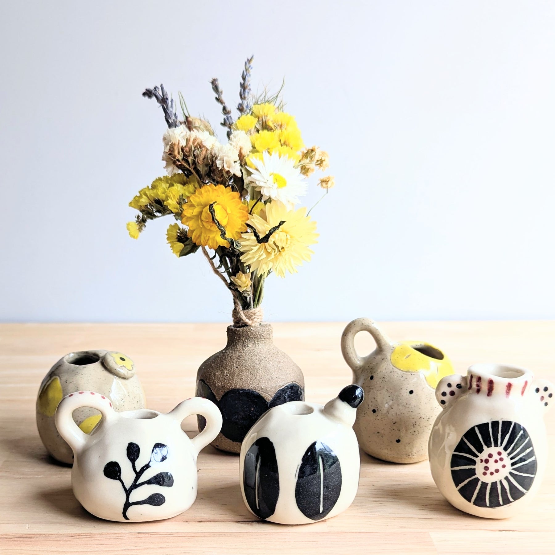 Handmade Mini Ceramic Vase| cute flower vase| Mother's day gift