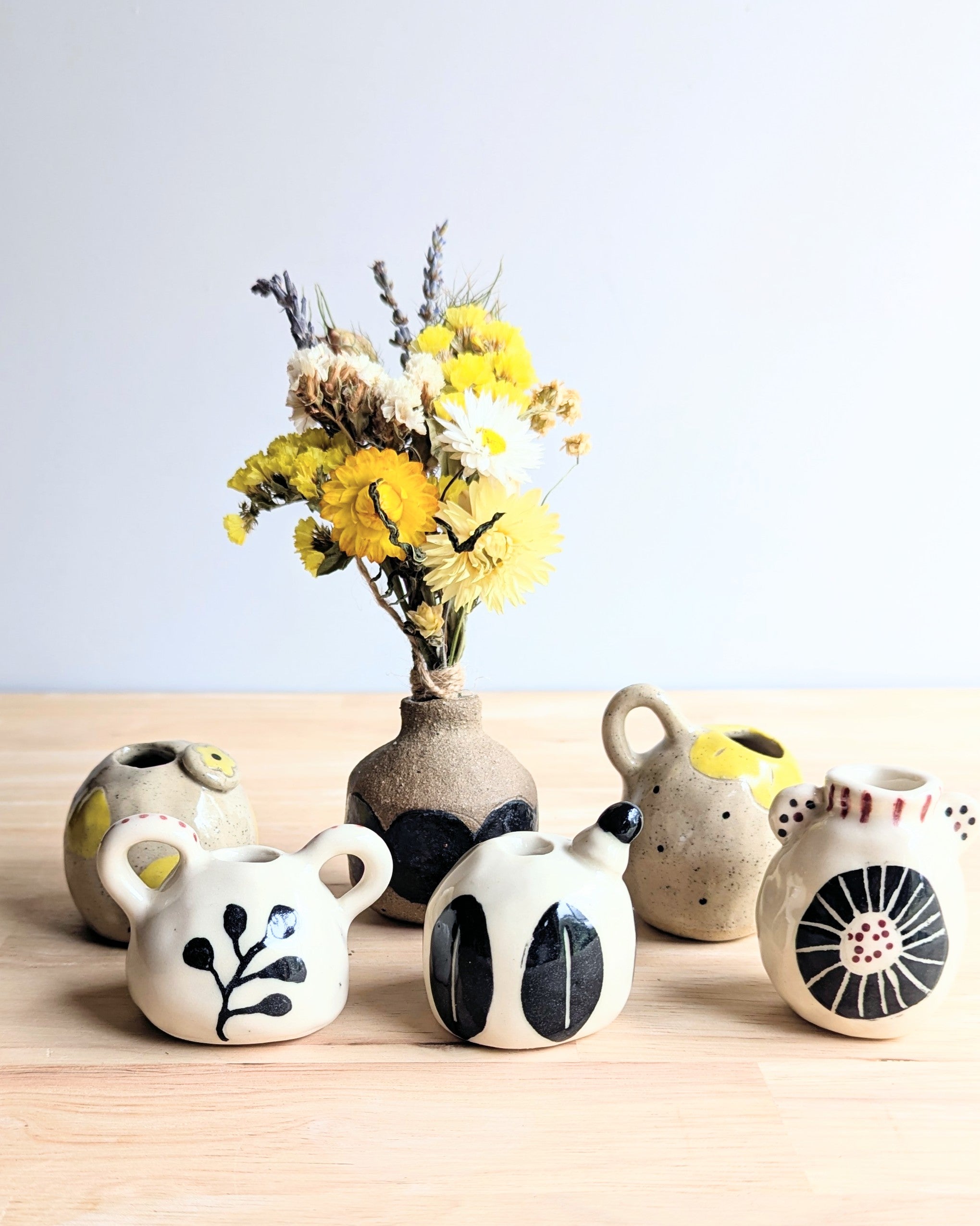 Handmade Mini Ceramic Vase| cute flower vase| Mother's day gift
