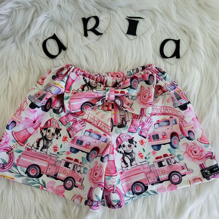 Pink Fire Engine Shorts Size 2