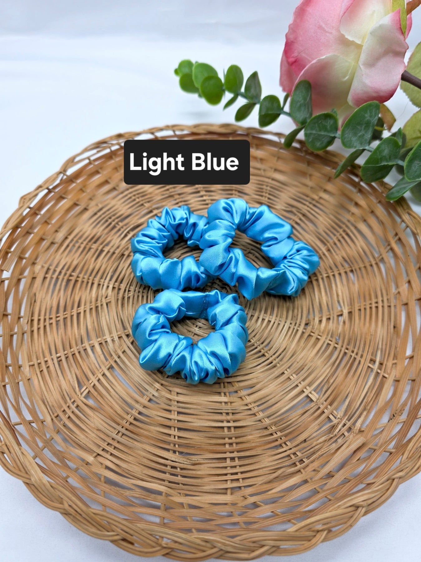 Mini Satin Scrunchies, Ponytail Bands, Handmade Hair ties
