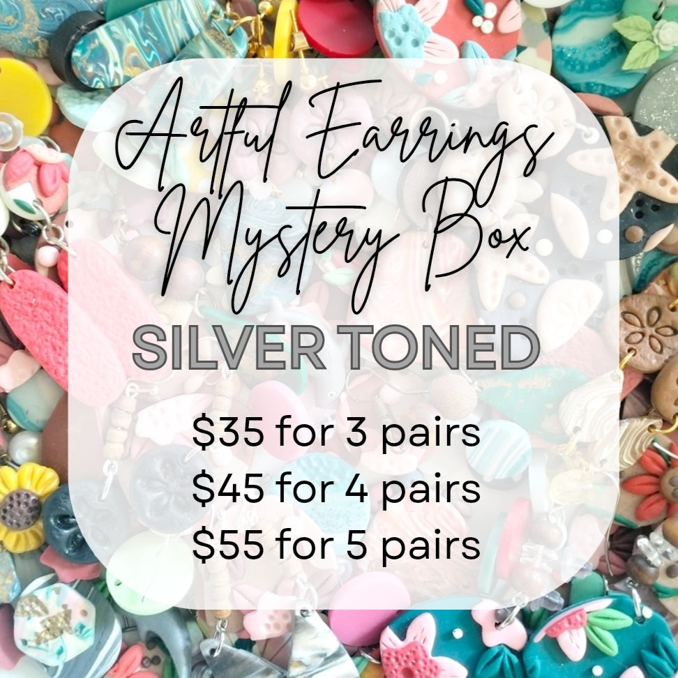 Artful Earrings Mystery Box - Silver Toned Hardware