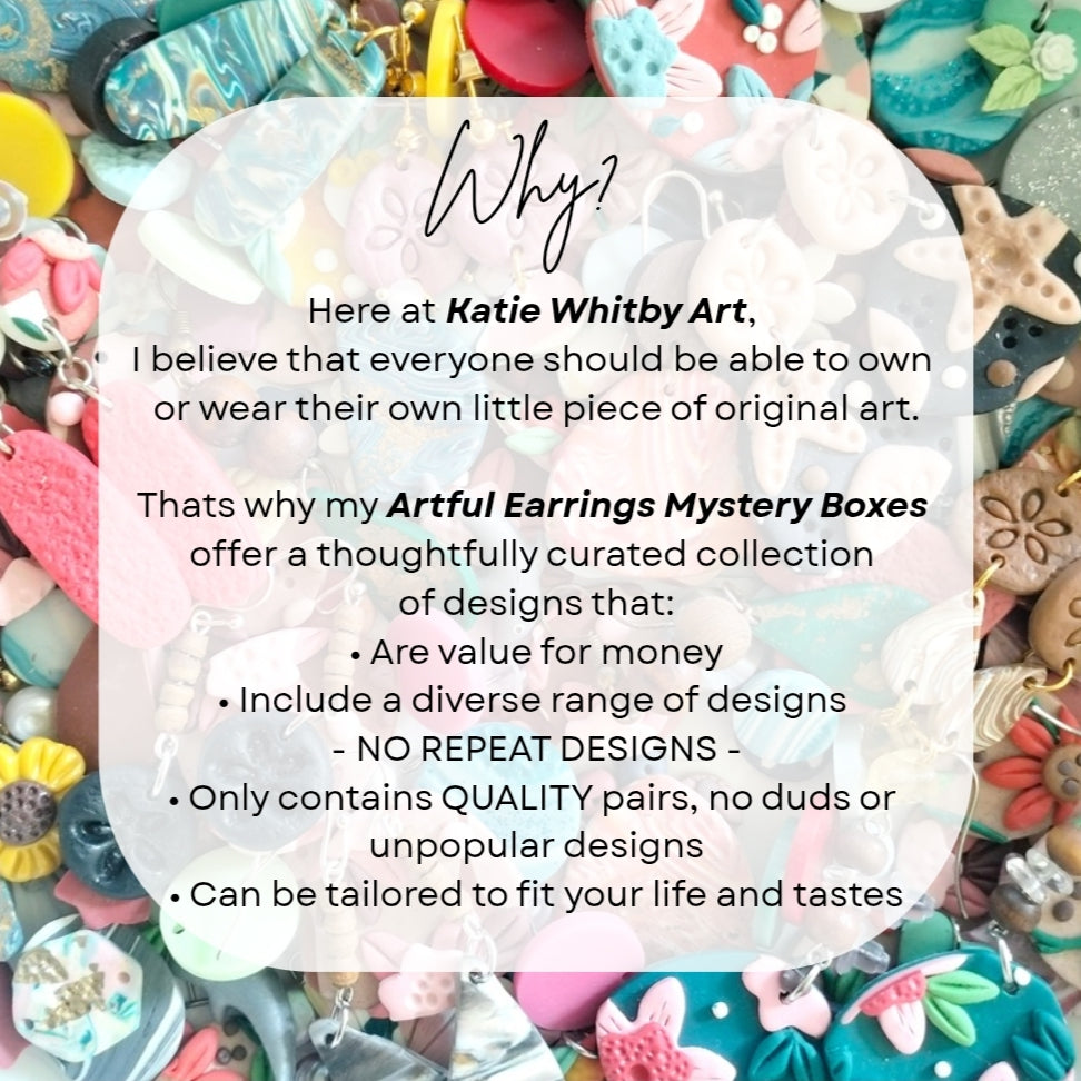 Artful Earrings Mystery Box - Gold Toned Hardware
