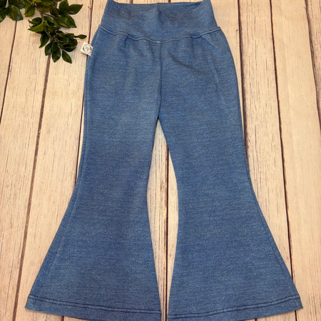 Kid's Denim Look Flare Pants-Size 2