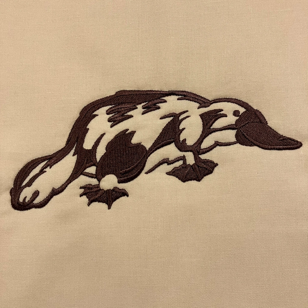 handmade Australian native quilted - platypus & tasmanian devil