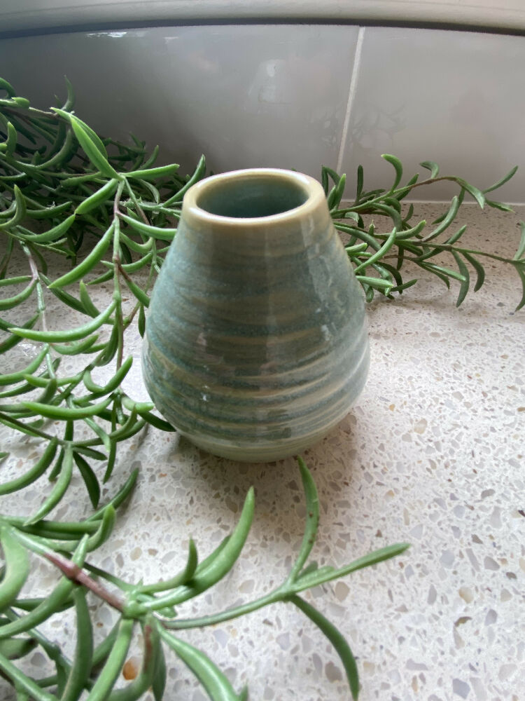 Bud Vase / Textured /Wheel Thrown Pottery