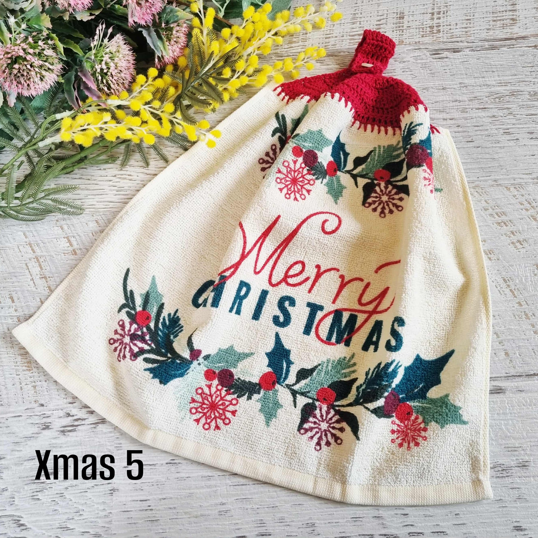 Kitchen Hand Towel | Christmas | Hanging | SINGLE LAYER - 9 Styles