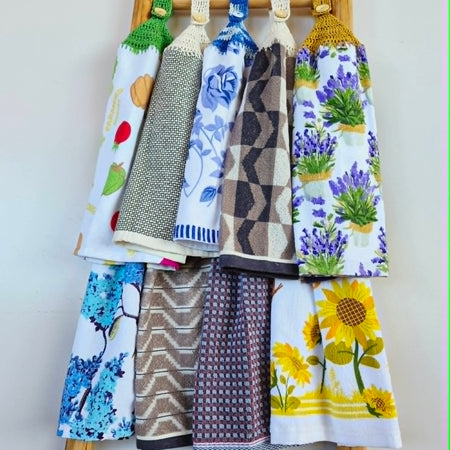 Kitchen Hand Towel | Hanging | Cotton | SINGLE LAYER | 9 Styles - 10-18