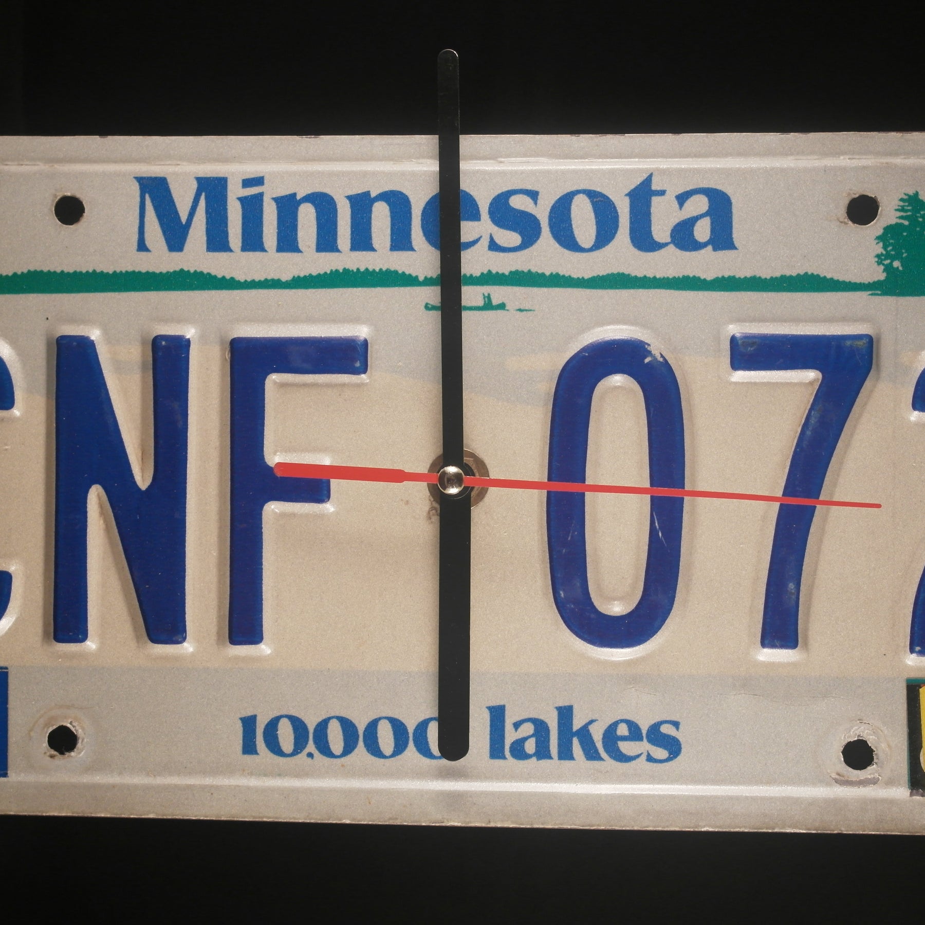 Genuine USA licence Plate Clock