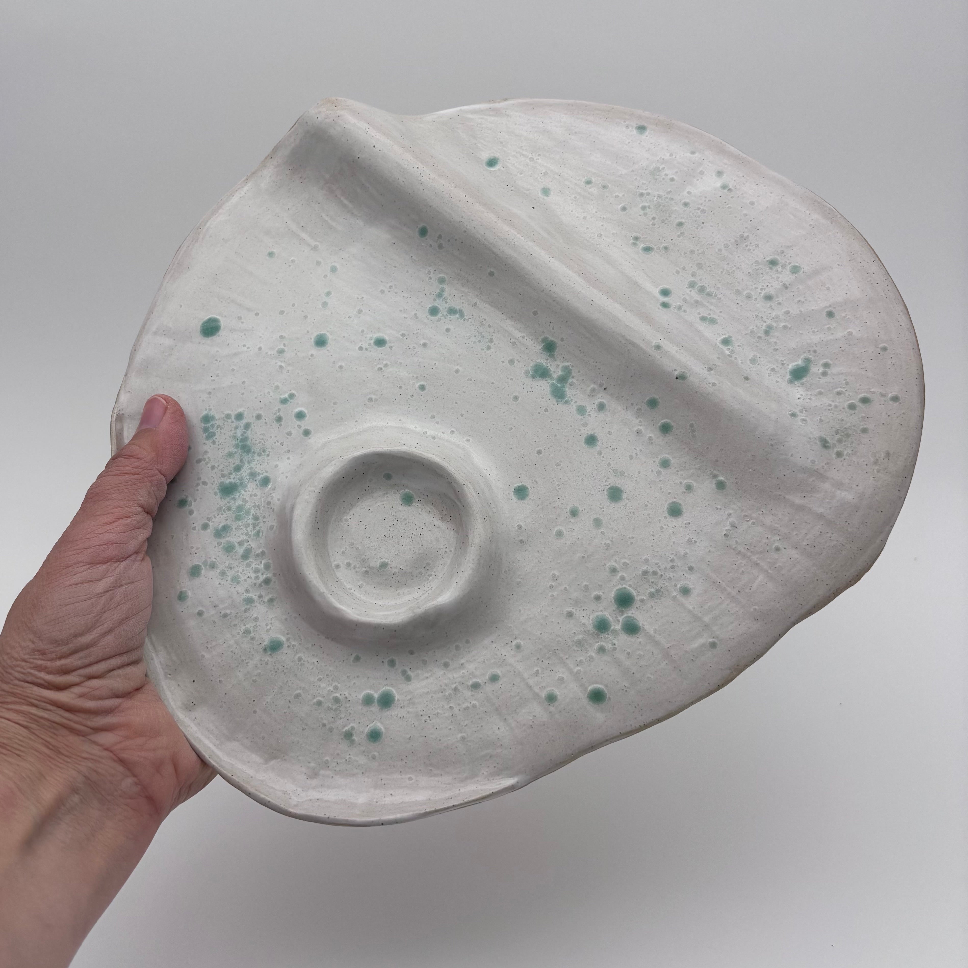 Boutique Handmade -Ceramic Tableware | Charcuterie | Slab Built Platter | Organic Shape | Modern Neutral Colours