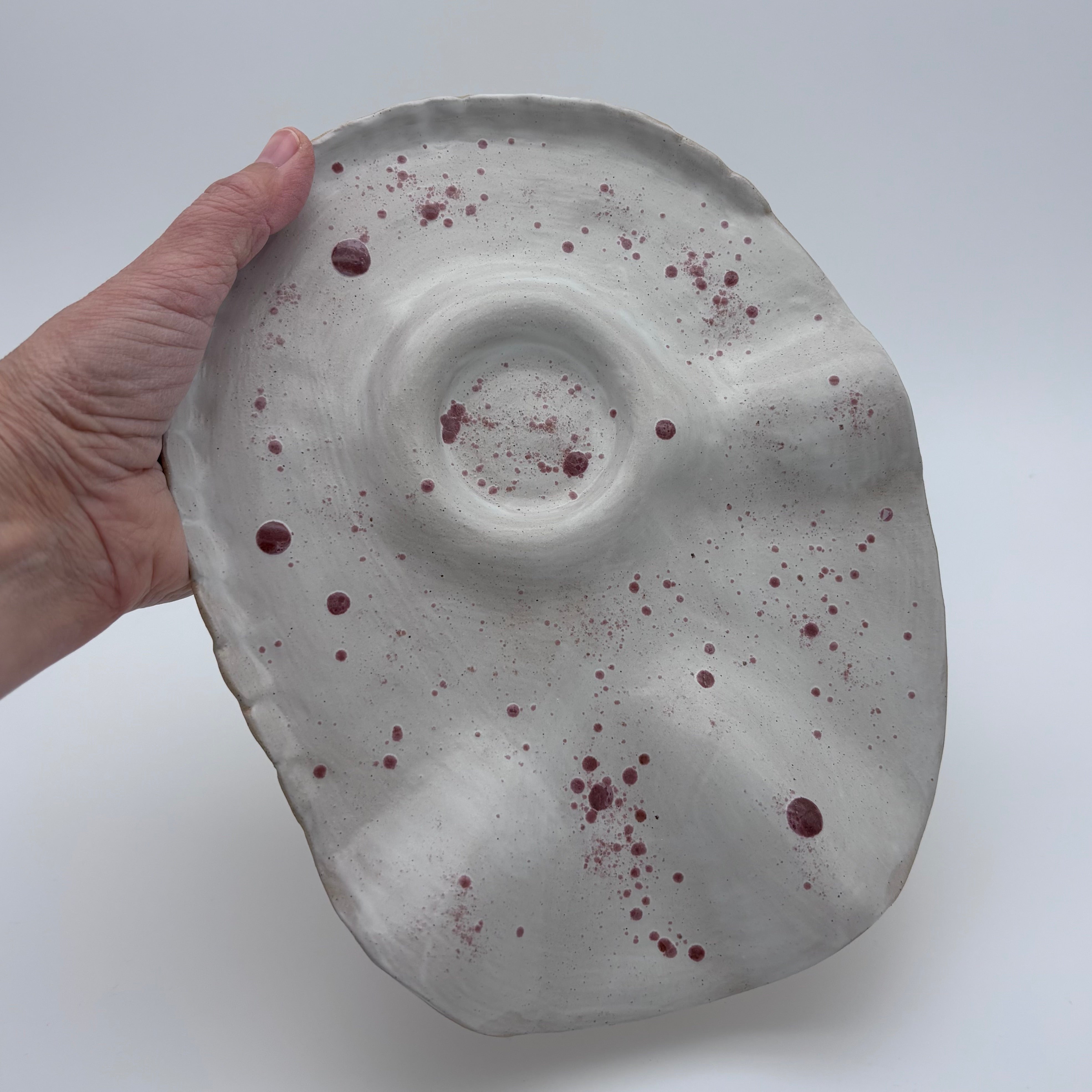 Boutique Handmade -Ceramic Tableware | Charcuterie | Slab Built Platter | Organic Shape | Modern Neutral Colours