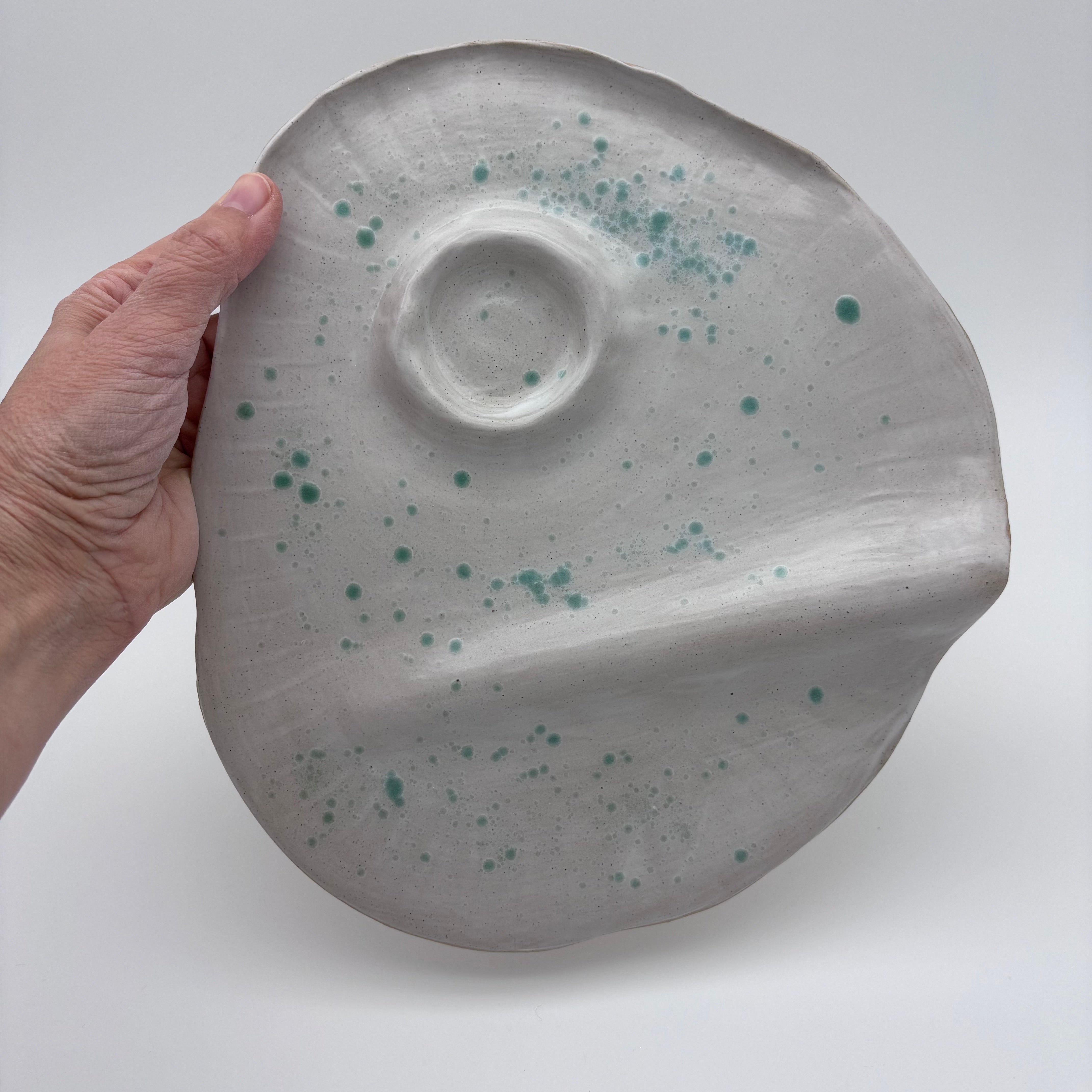 Boutique Handmade -Ceramic Tableware | Charcuterie | Slab Built Platter | Organic Shape | Modern Neutral Colours