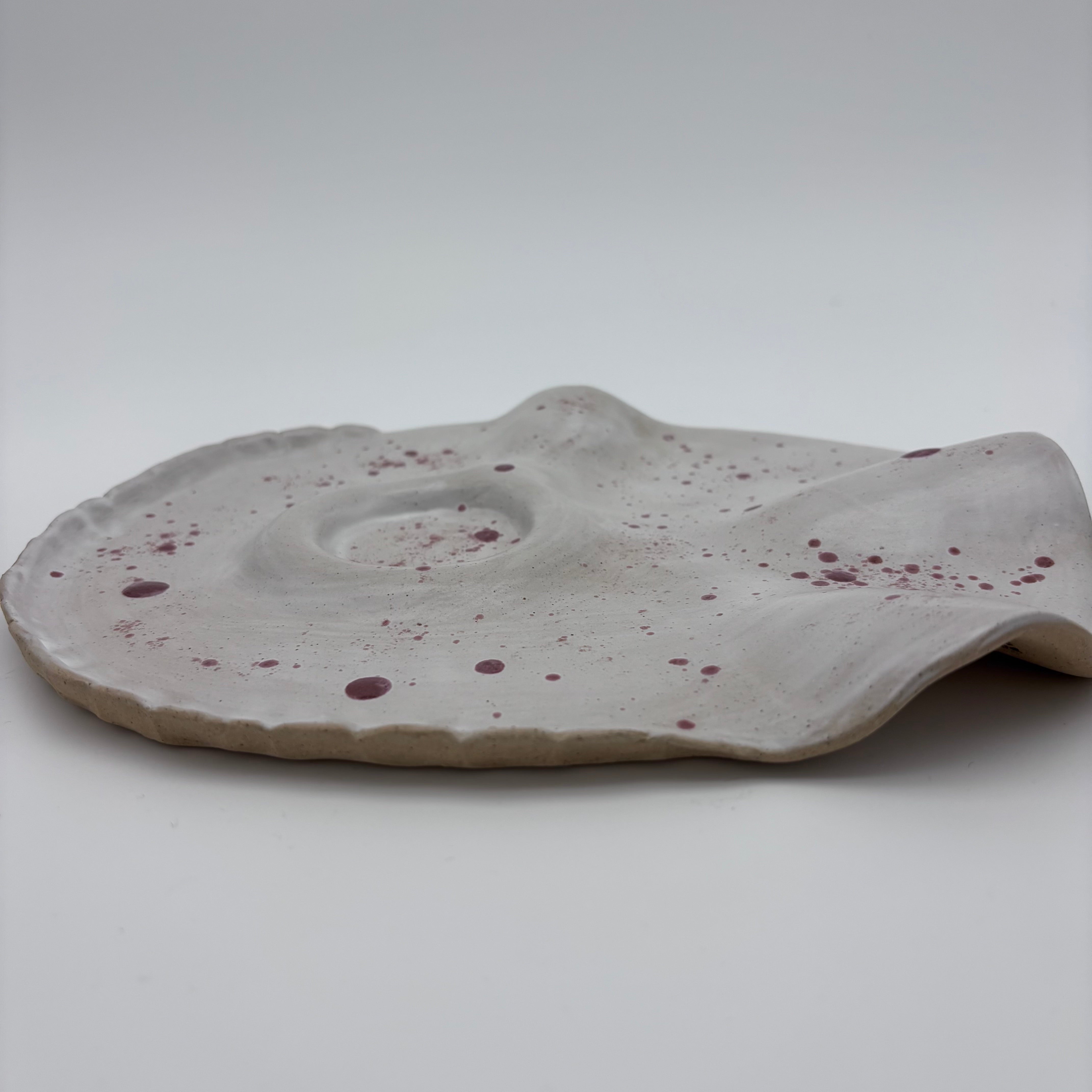 Boutique Handmade -Ceramic Tableware | Charcuterie | Slab Built Platter | Organic Shape | Modern Neutral Colours