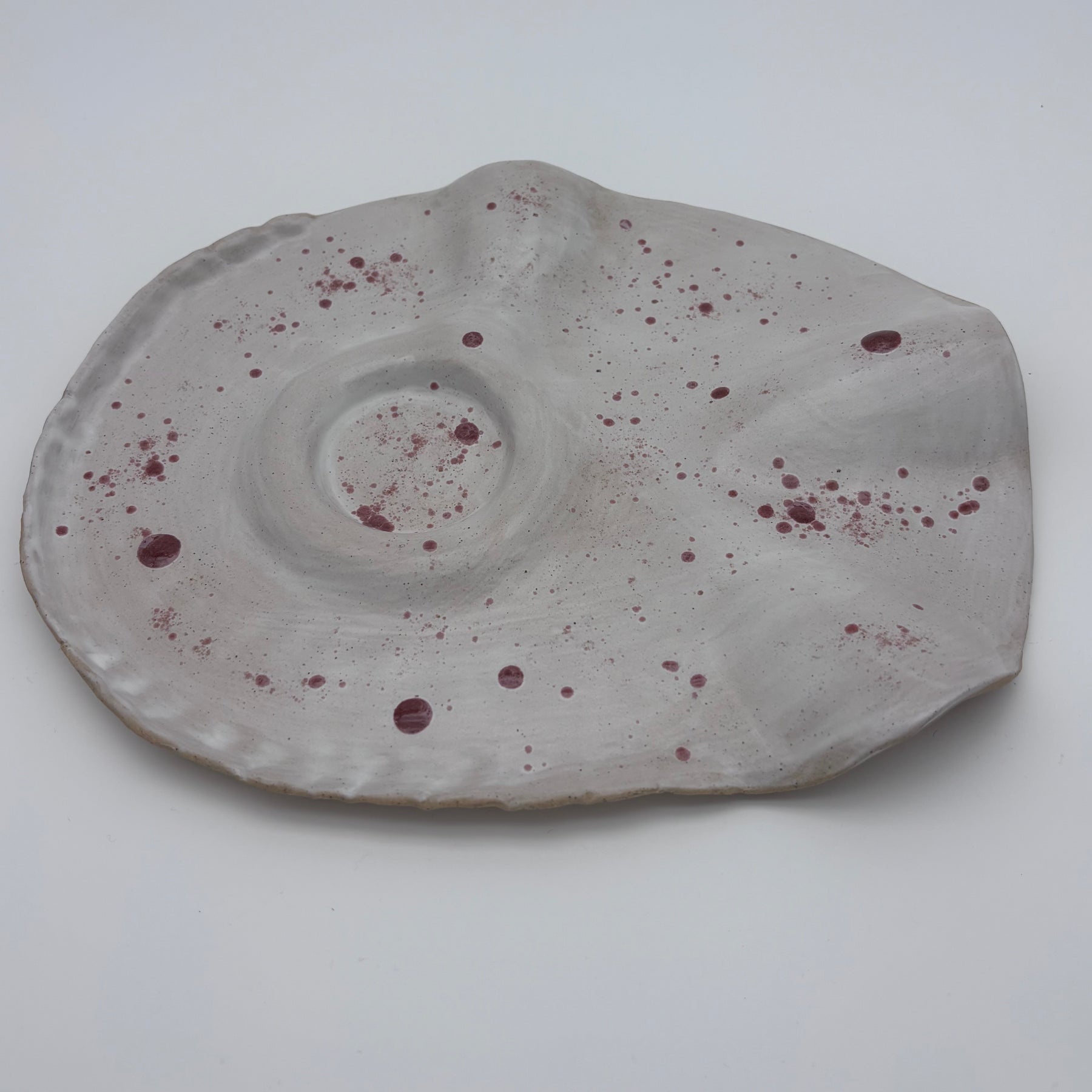 Boutique Handmade -Ceramic Tableware | Charcuterie | Slab Built Platter | Organic Shape | Modern Neutral Colours