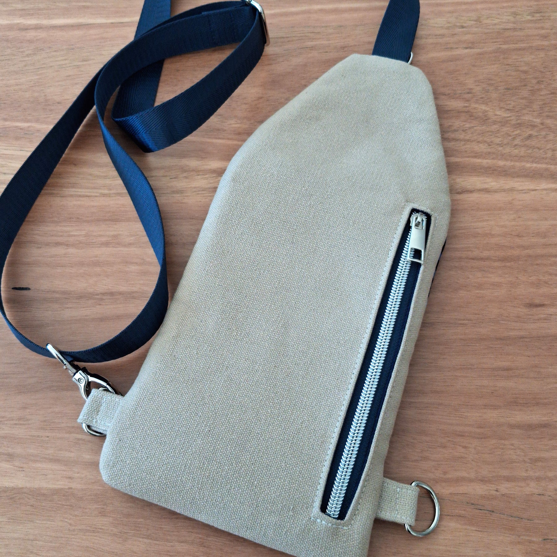 Crossbody Sling – Mini Traveller - Geometric Blues