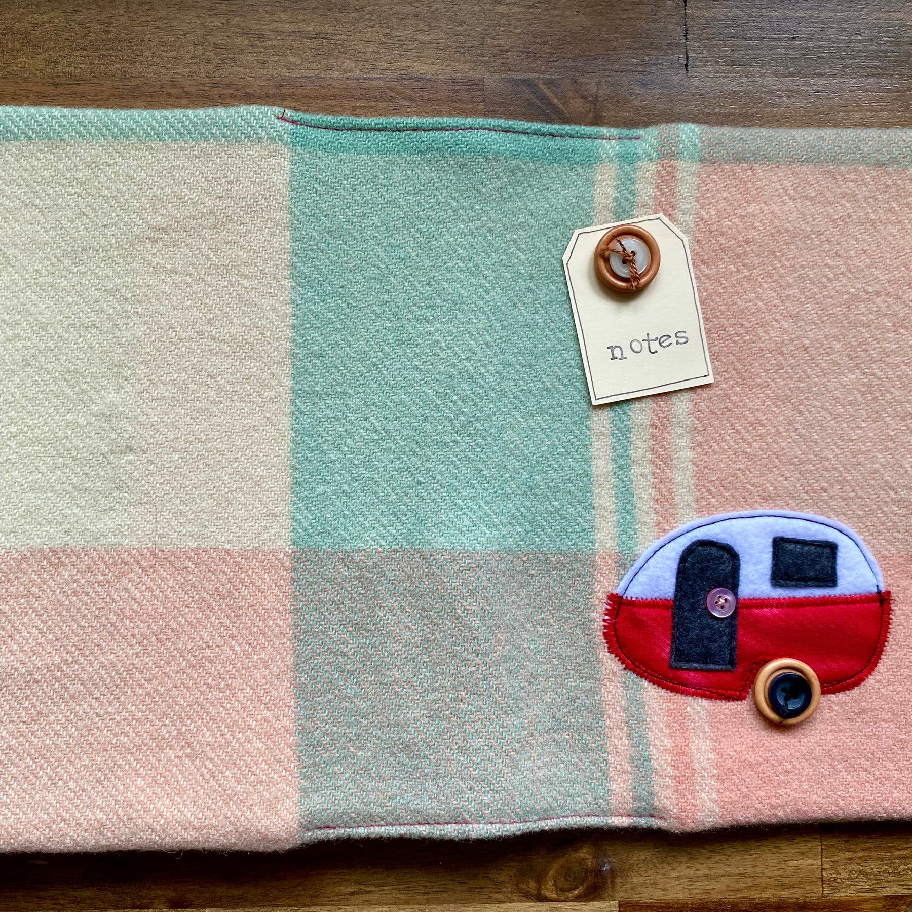 A5 Upcycled Notebook Vintage Caravan - Multi