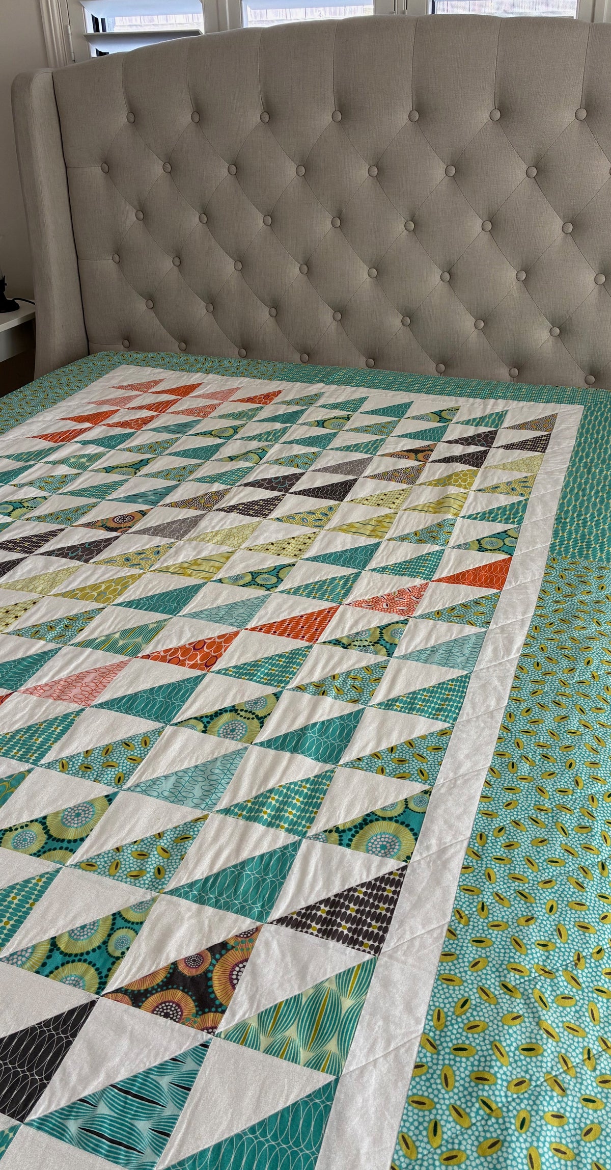 Handmade Geometric Single Bed Quilt