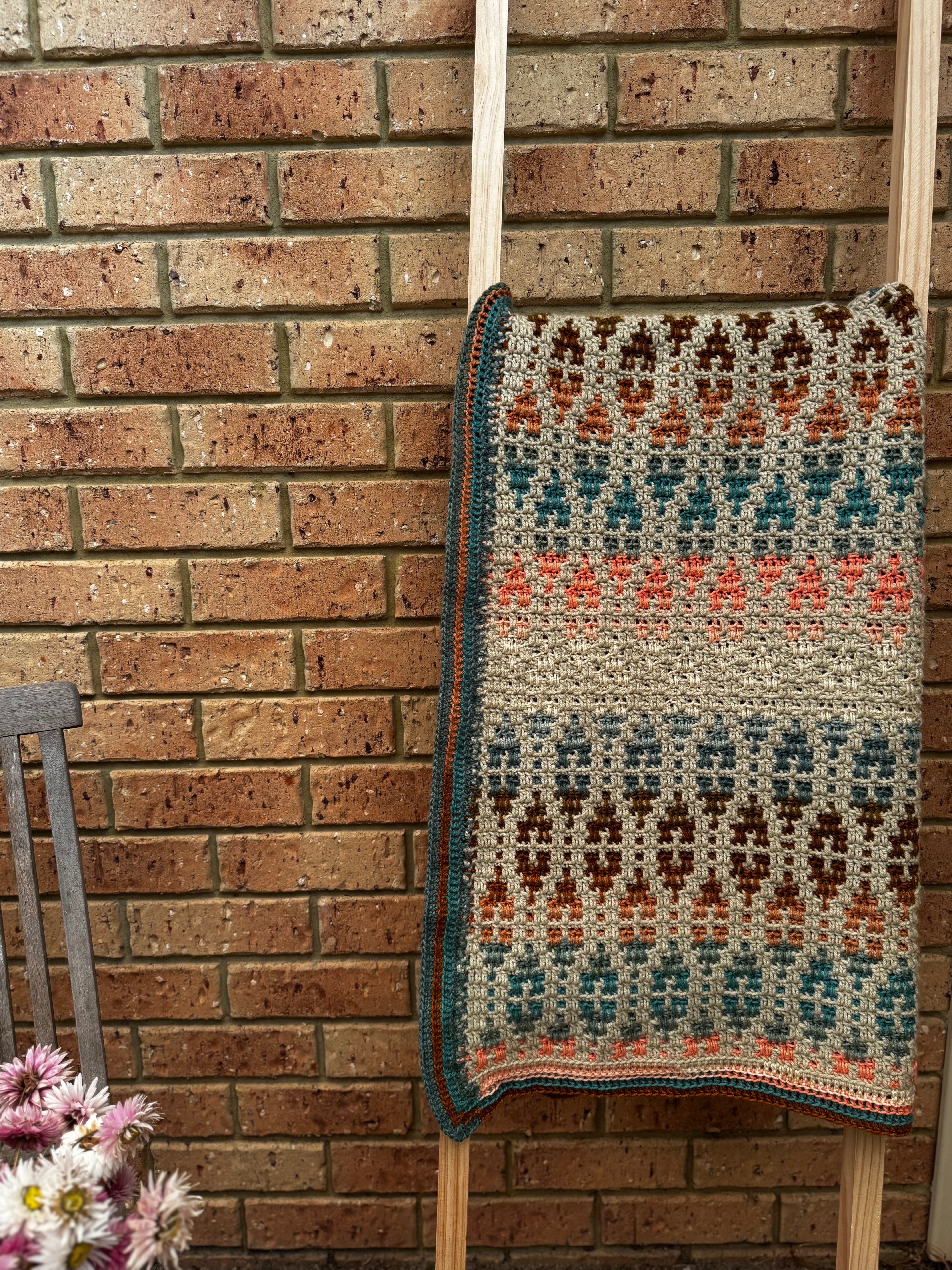 Crochet| Blanket/Throw| Mosaic/ Handmade