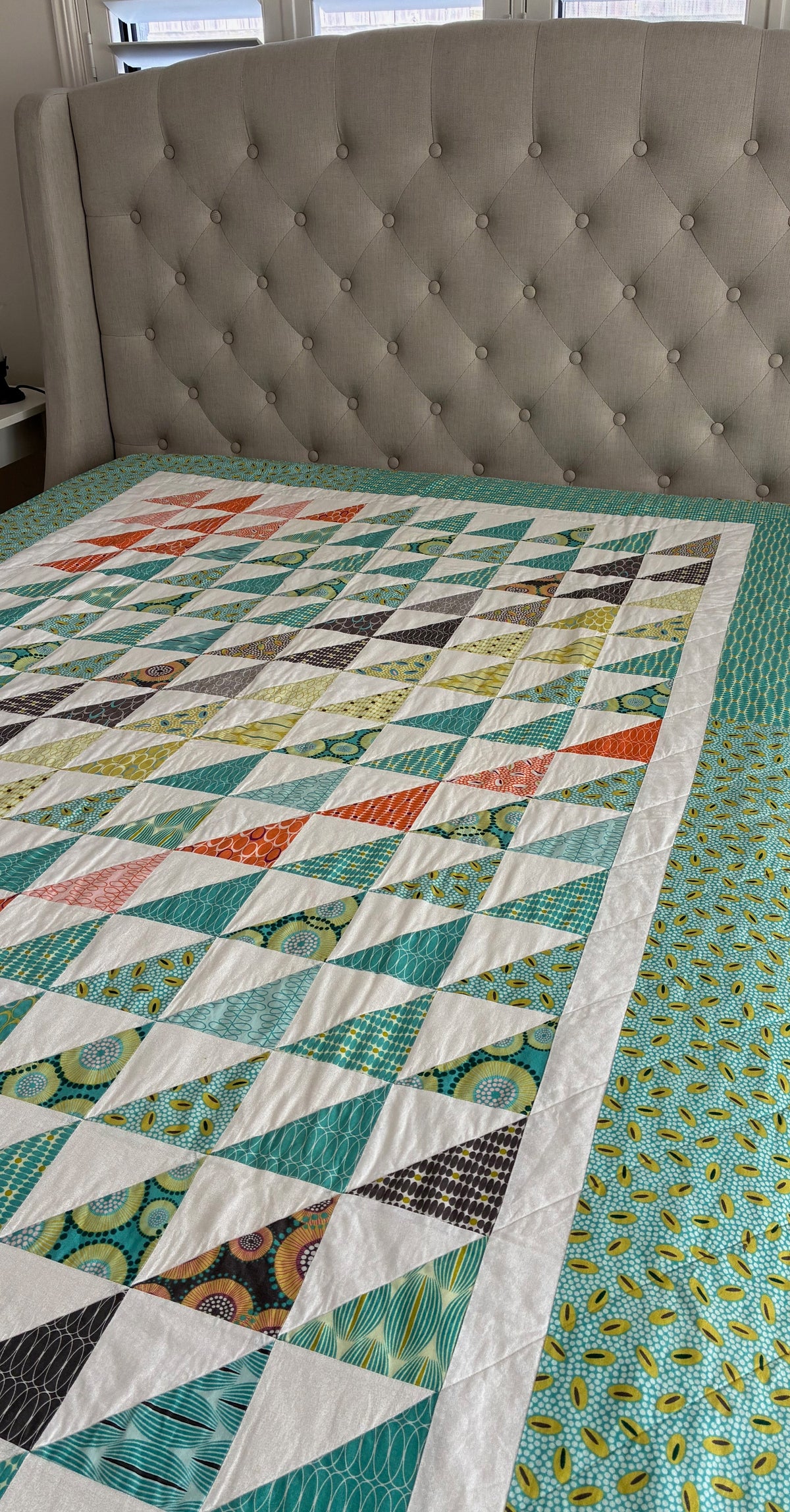 Handmade Geometric Single Bed Quilt