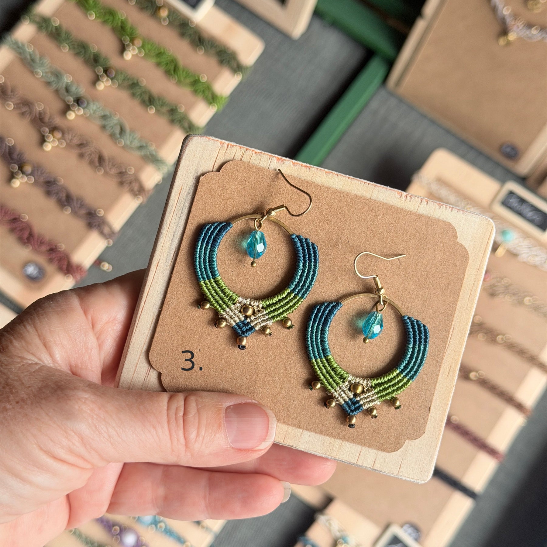 Macrame Multicolour Hoops - several options