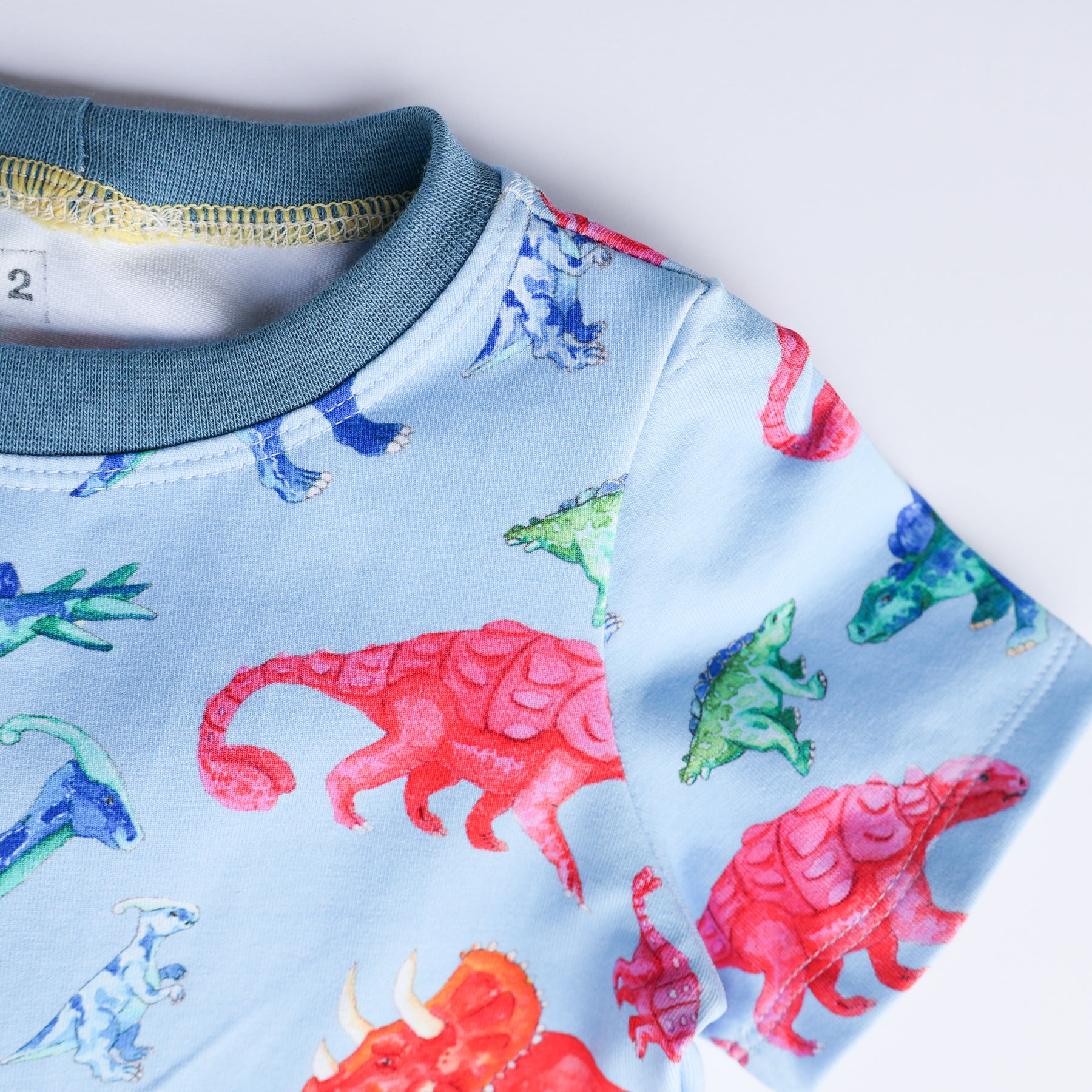 Rainbow dinosaur organic cotton dress 2026-27