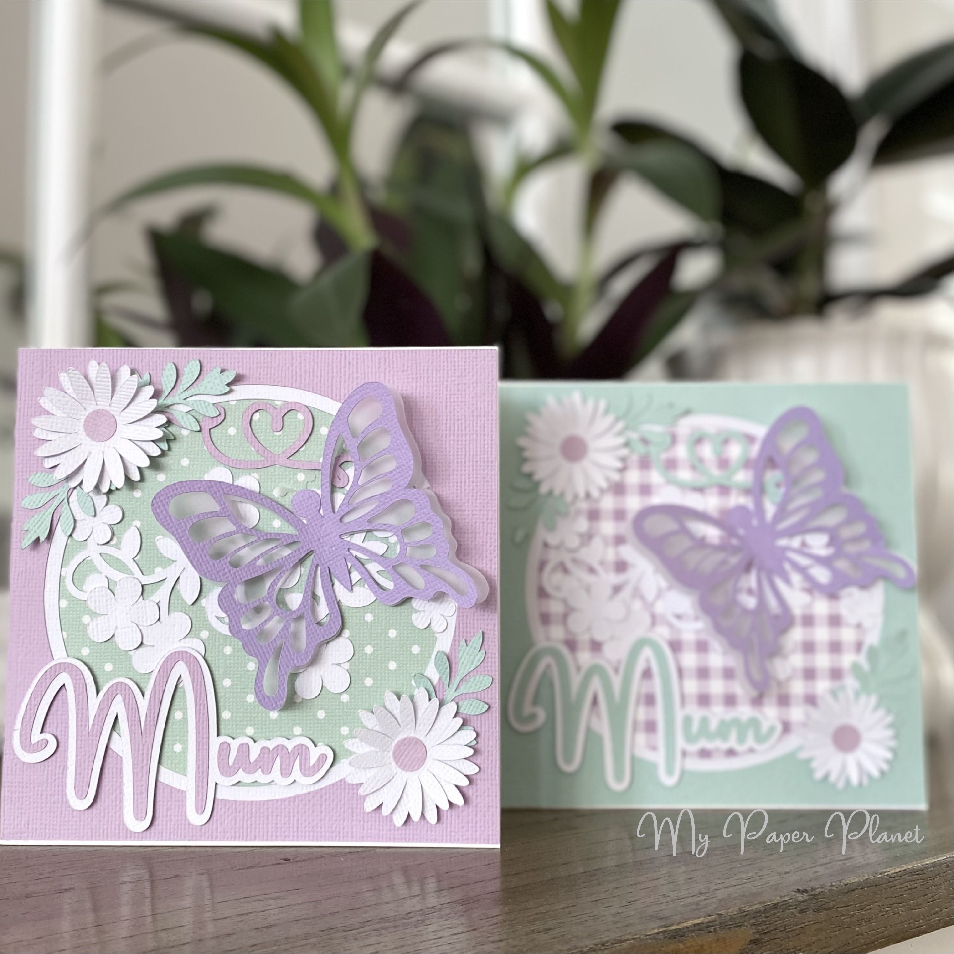 Butterfly Mum Mother's day, birthday greeting card.