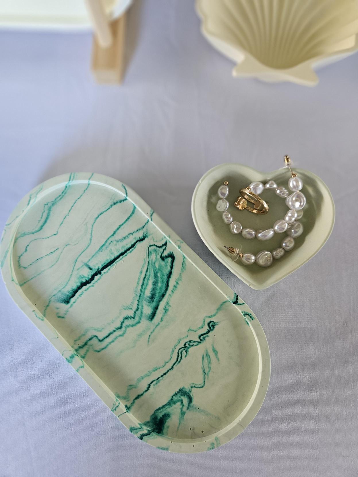 Eco Resin Oval Trinket Tray