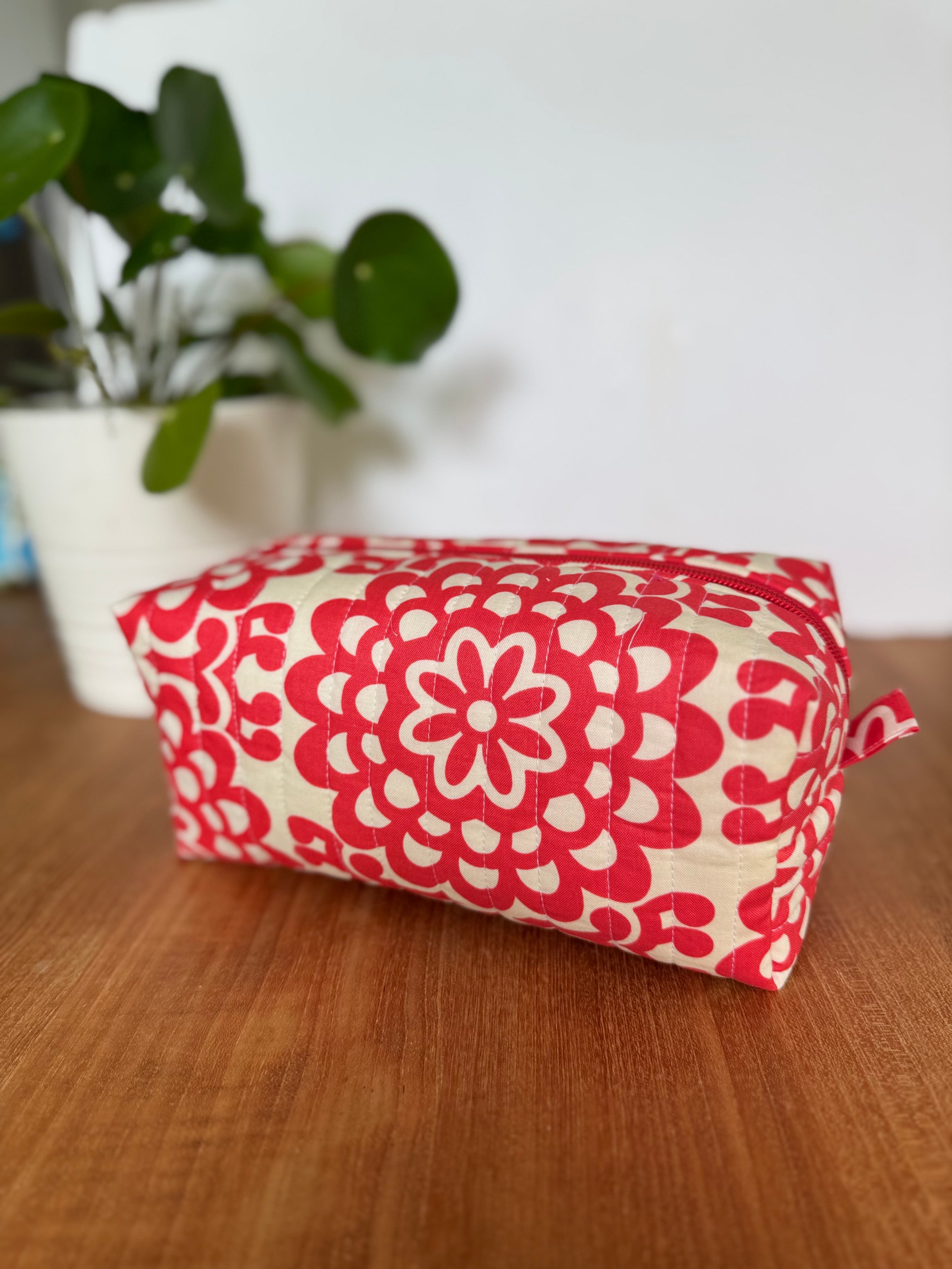 Quilted Box Pouch Bags