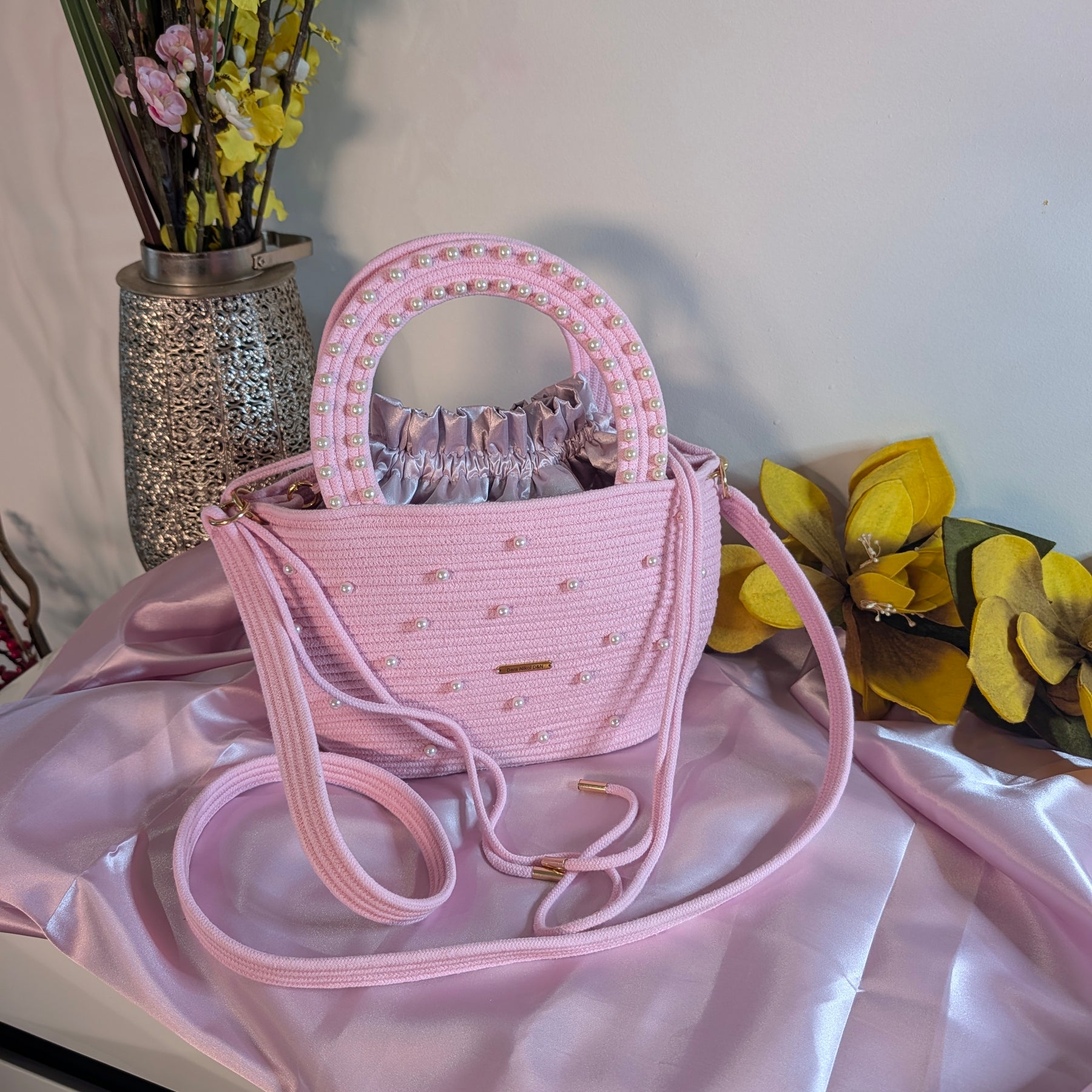 "Bloom" (M) Handmade Cotton Cord Bag