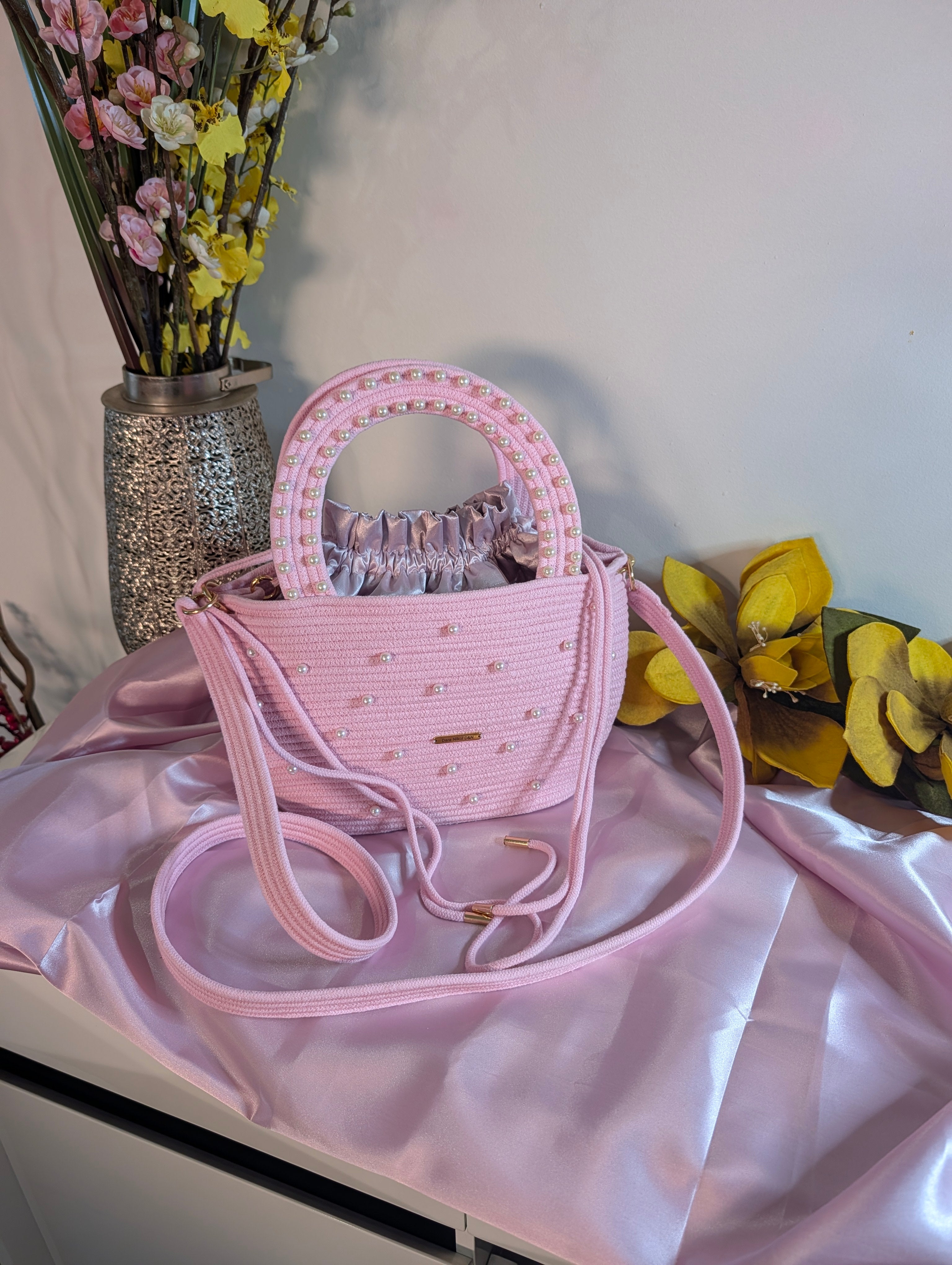 "Bloom" (M) Handmade Cotton Cord Bag