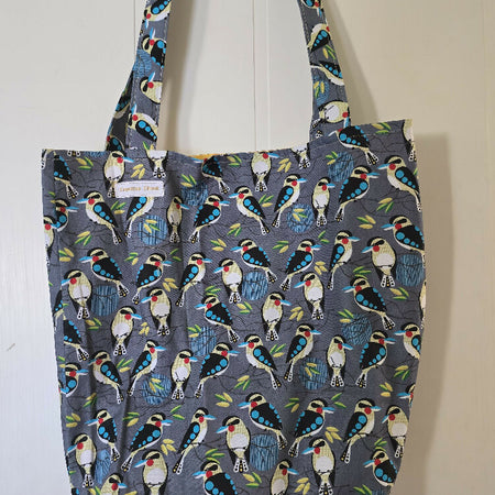 Handmade Kookaburra Print Tote Bag