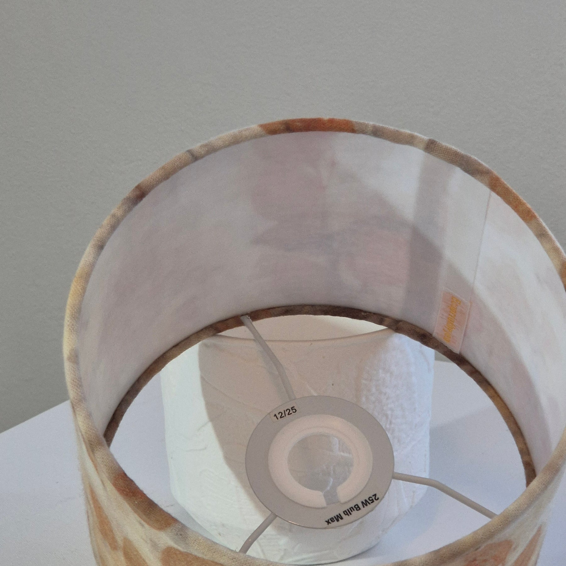 Lampshade small ecoprinted eucalyptus leaves gumnuts