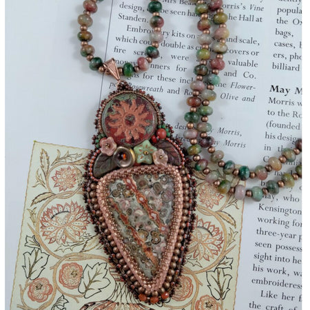 Leopard Skin Jasper Pendant Necklace