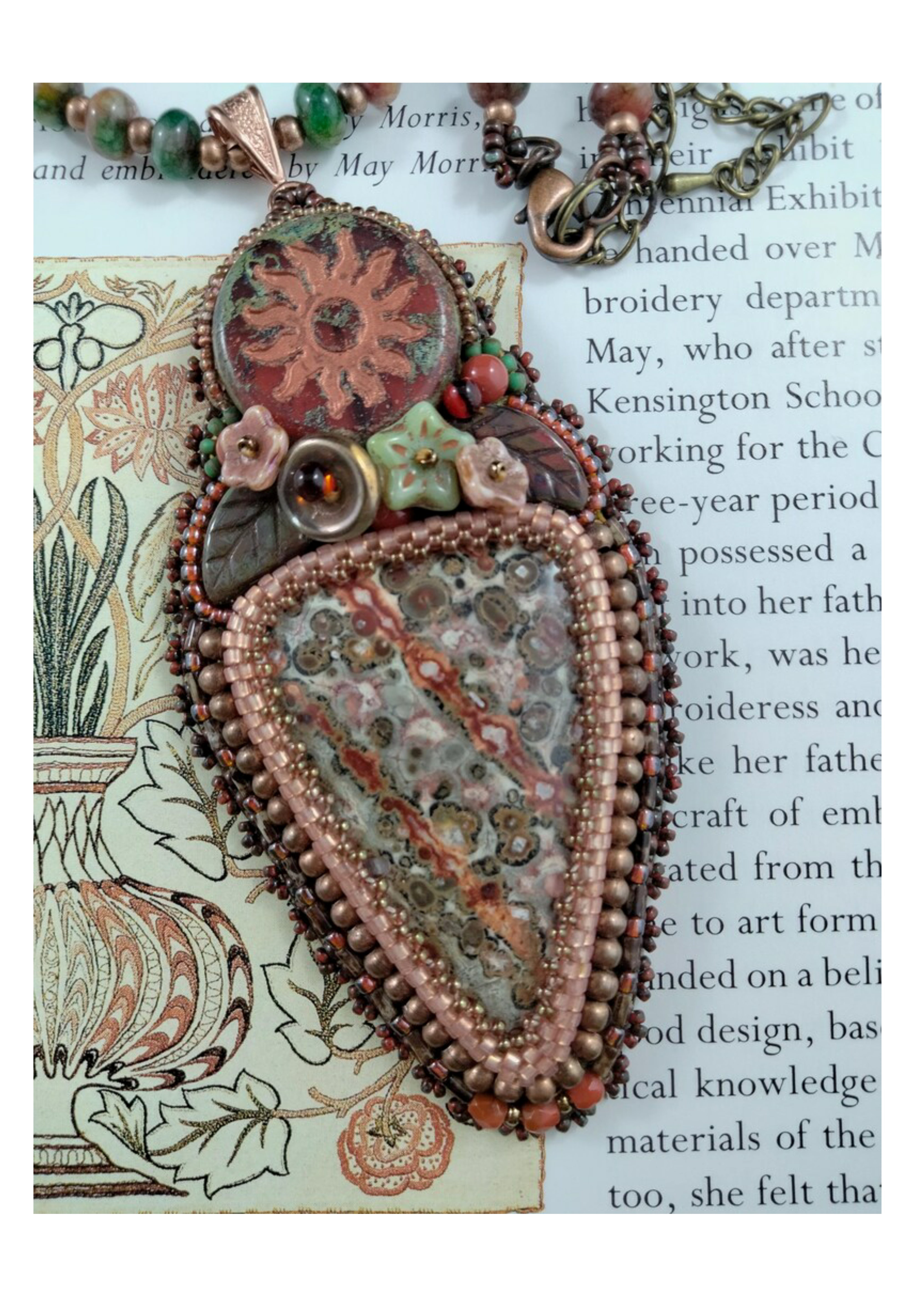 Leopard Skin Jasper Pendant Necklace