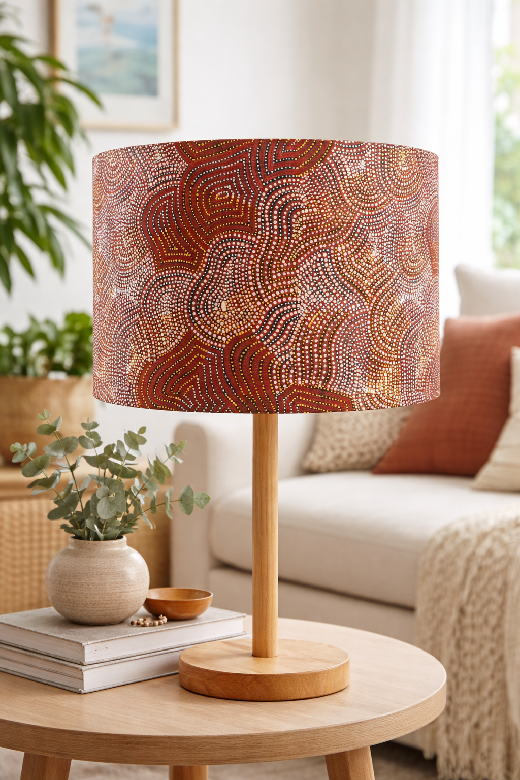 Aboriginal art Jukurrpa lampshade - handmade by Emotive Collection Australia