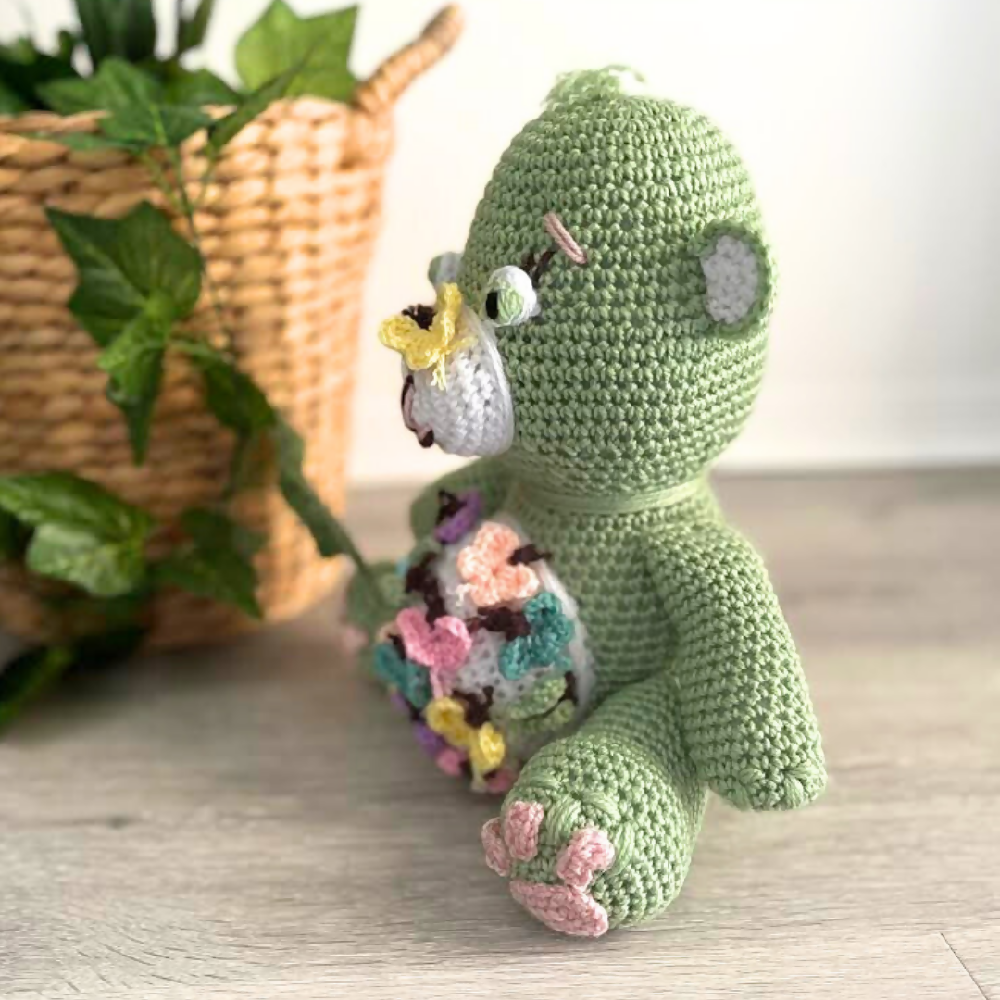 Crochet Teddy Bear, Handmade Teddy Bear Sage