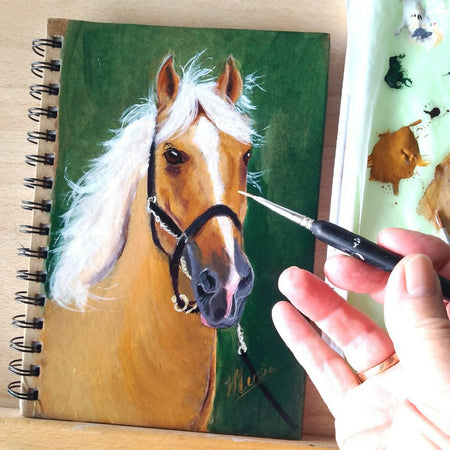 Palomino Horse Handpainted Notebook