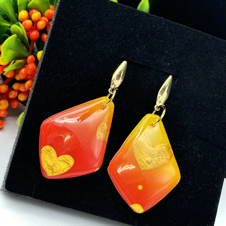 Valentine Ombre Polymer Clay Earrings- One Of A Kind