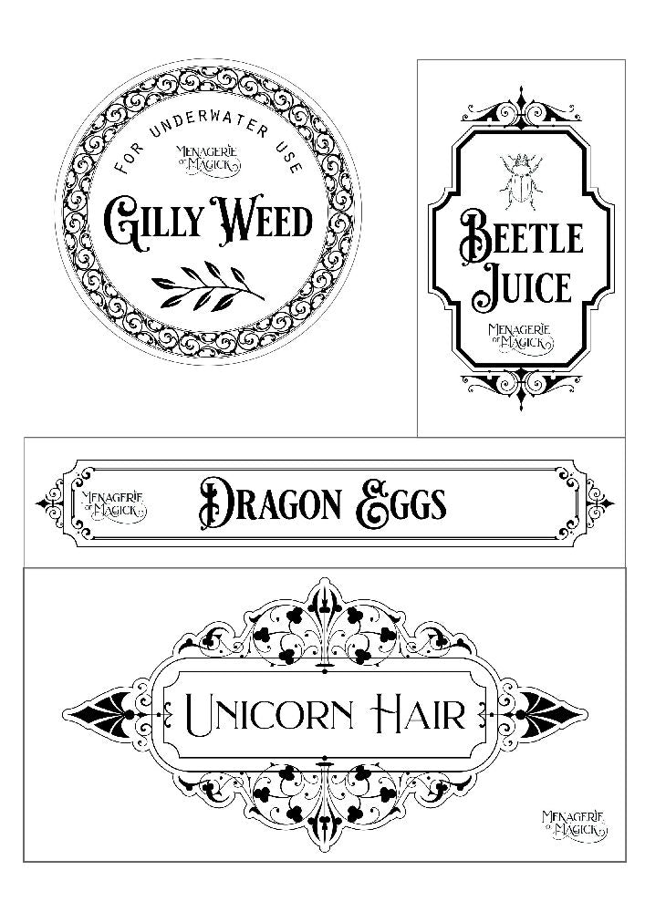 Potion Labels pg4 White