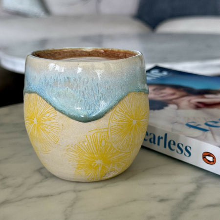 Sunkissed Ceramic Tumbler | Handmade | Wheel Thrown Pottery