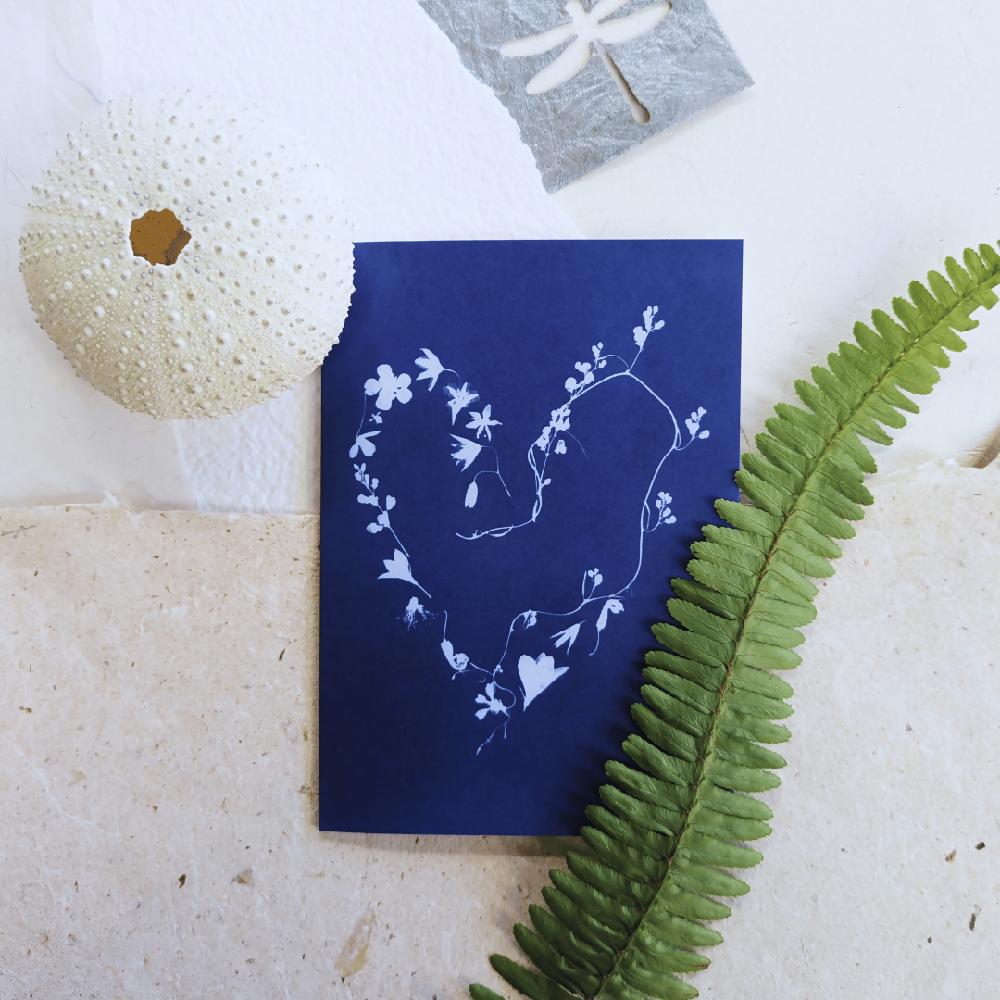 Greeting Cards ~ Cyanotype Art ~ Eco-Friendly ~100% Recycled Nature You Can See