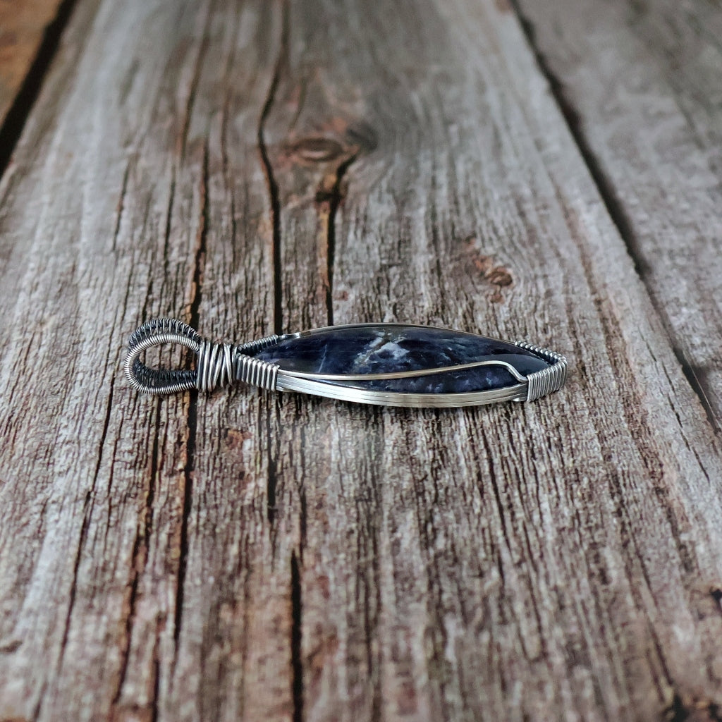 Sterling Silver Sodalite Pendant ~ Talisman of Insight